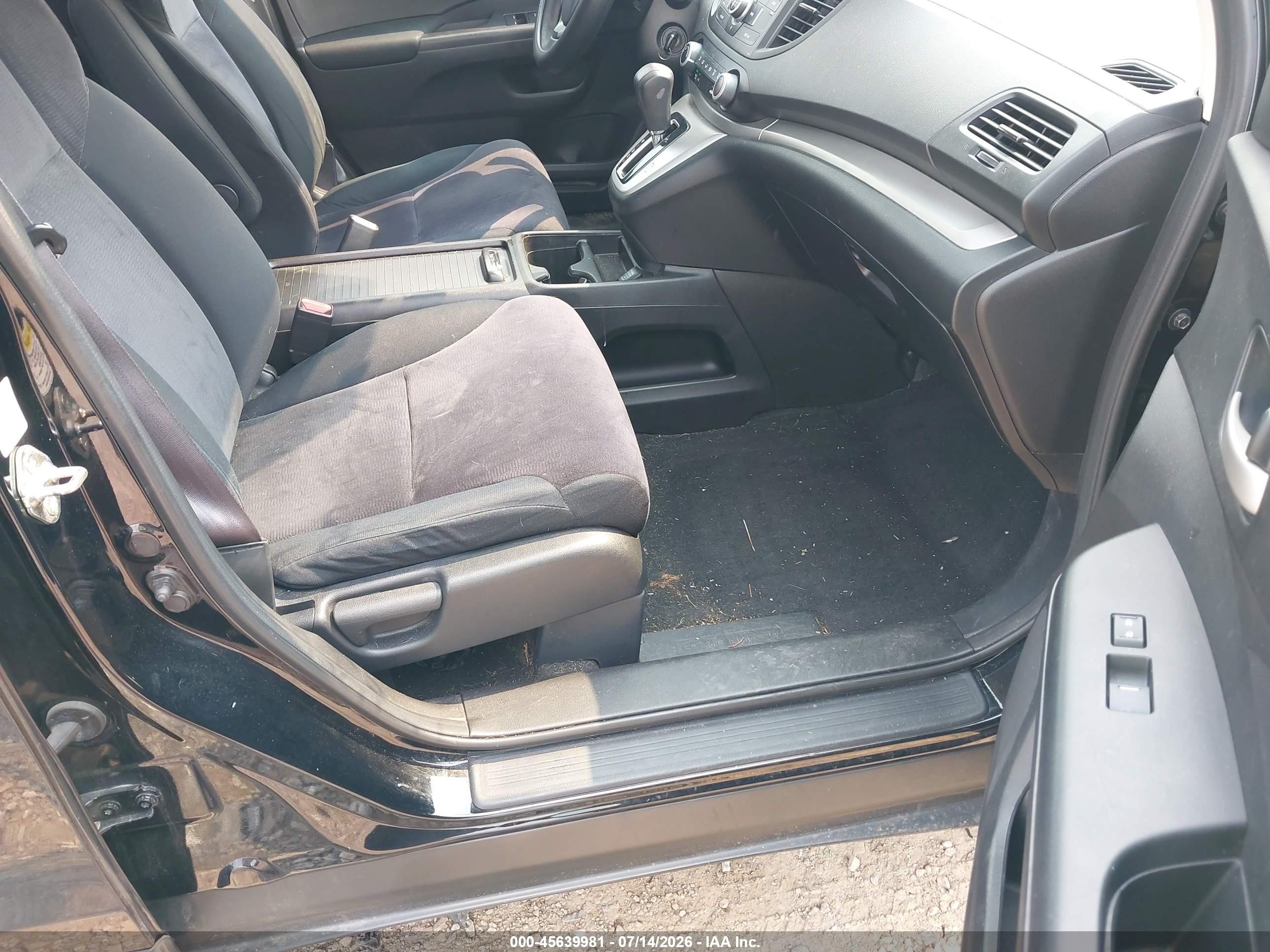 2012 Honda Cr-v Lx Black vin: 2HKRM4H34CH609648