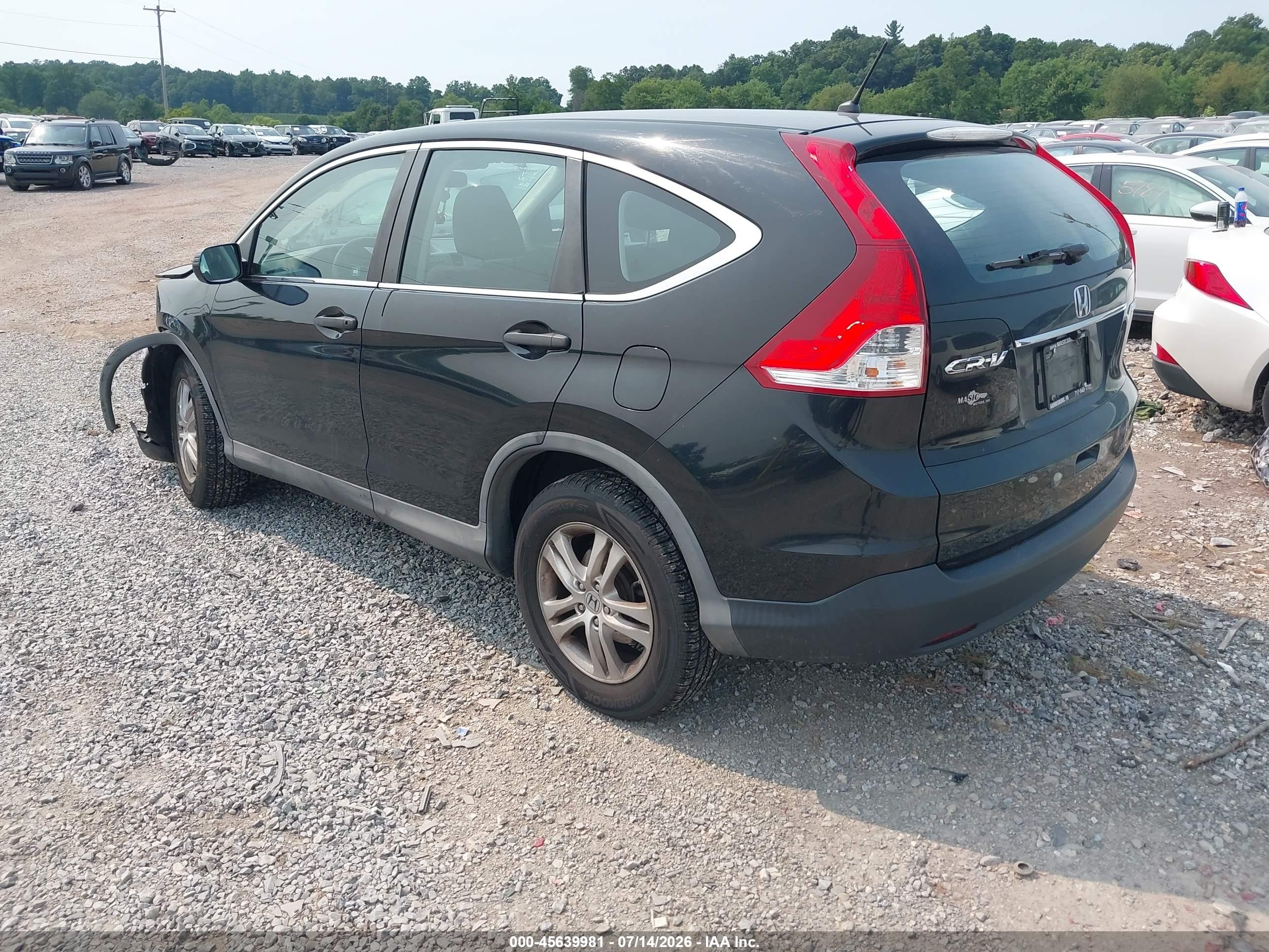 2012 Honda Cr-v Lx Black vin: 2HKRM4H34CH609648