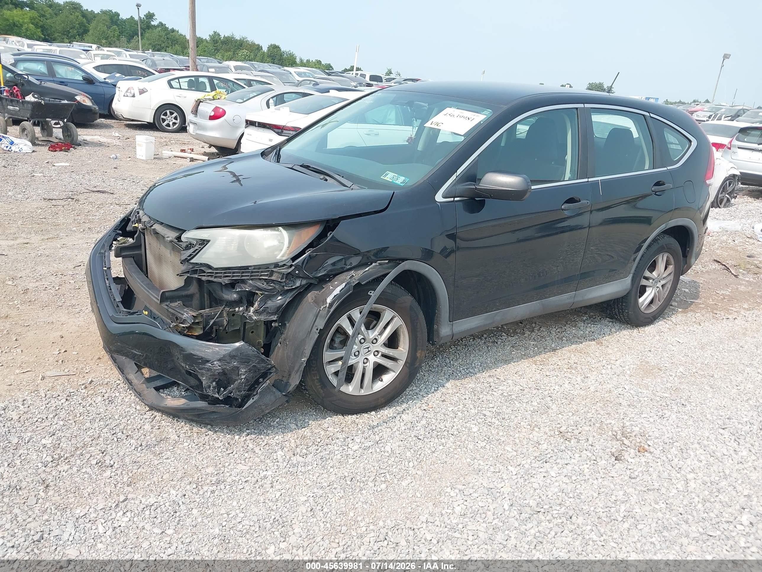 2012 Honda Cr-v Lx Black vin: 2HKRM4H34CH609648