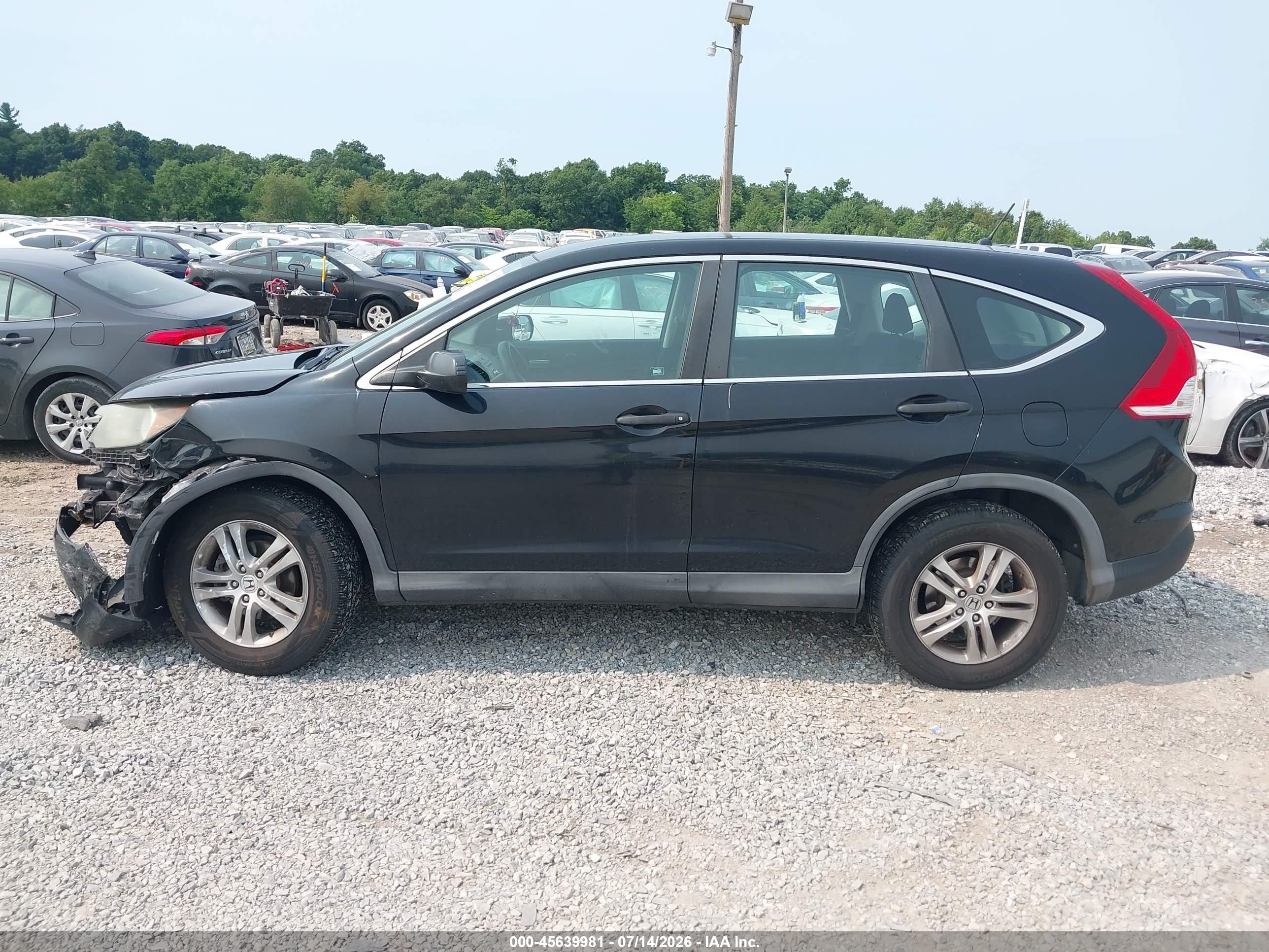 2012 Honda Cr-v Lx Black vin: 2HKRM4H34CH609648