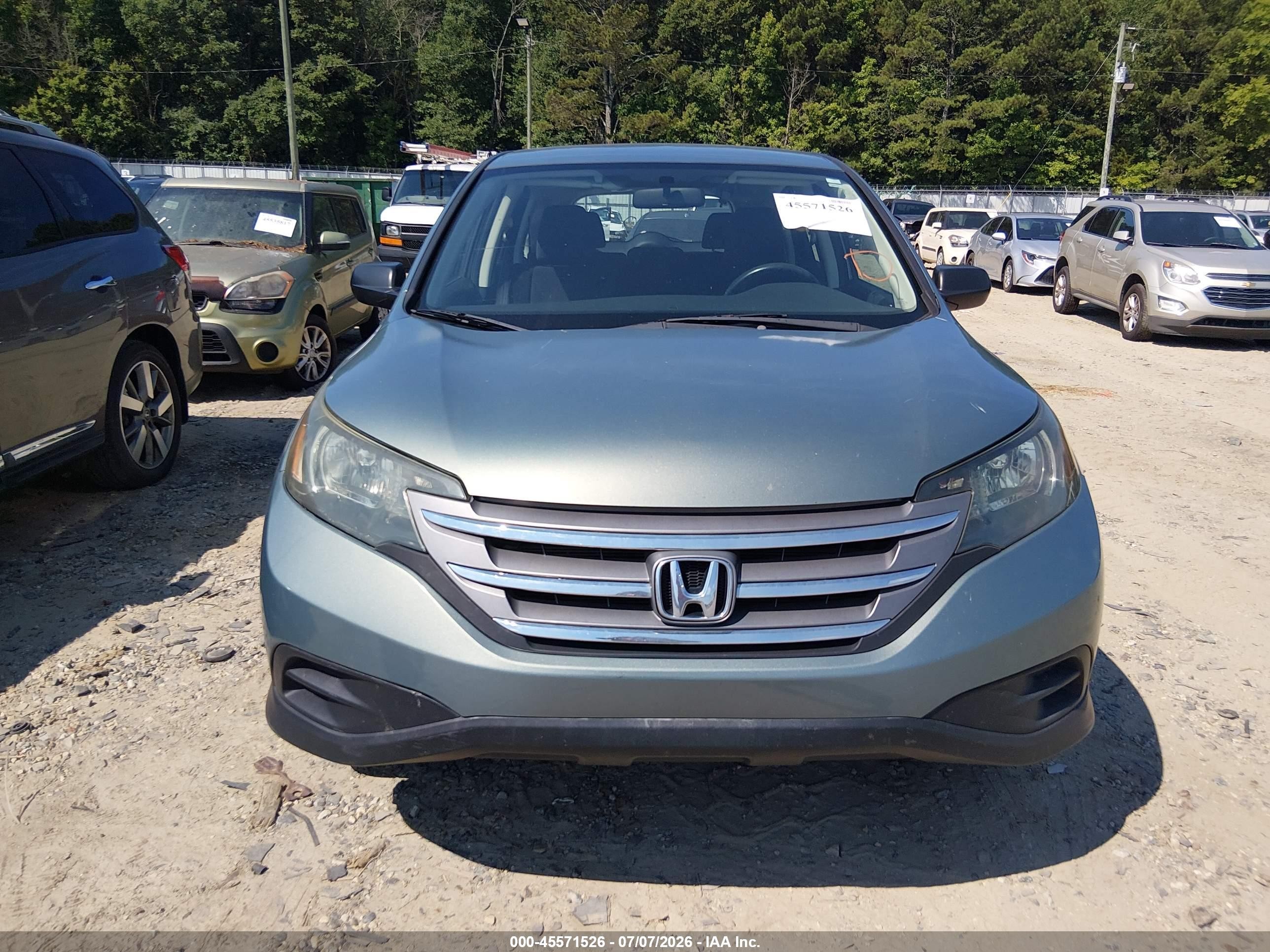 2012 Honda Cr-v Lx Зеленый vin: 2HKRM4H34CH619936