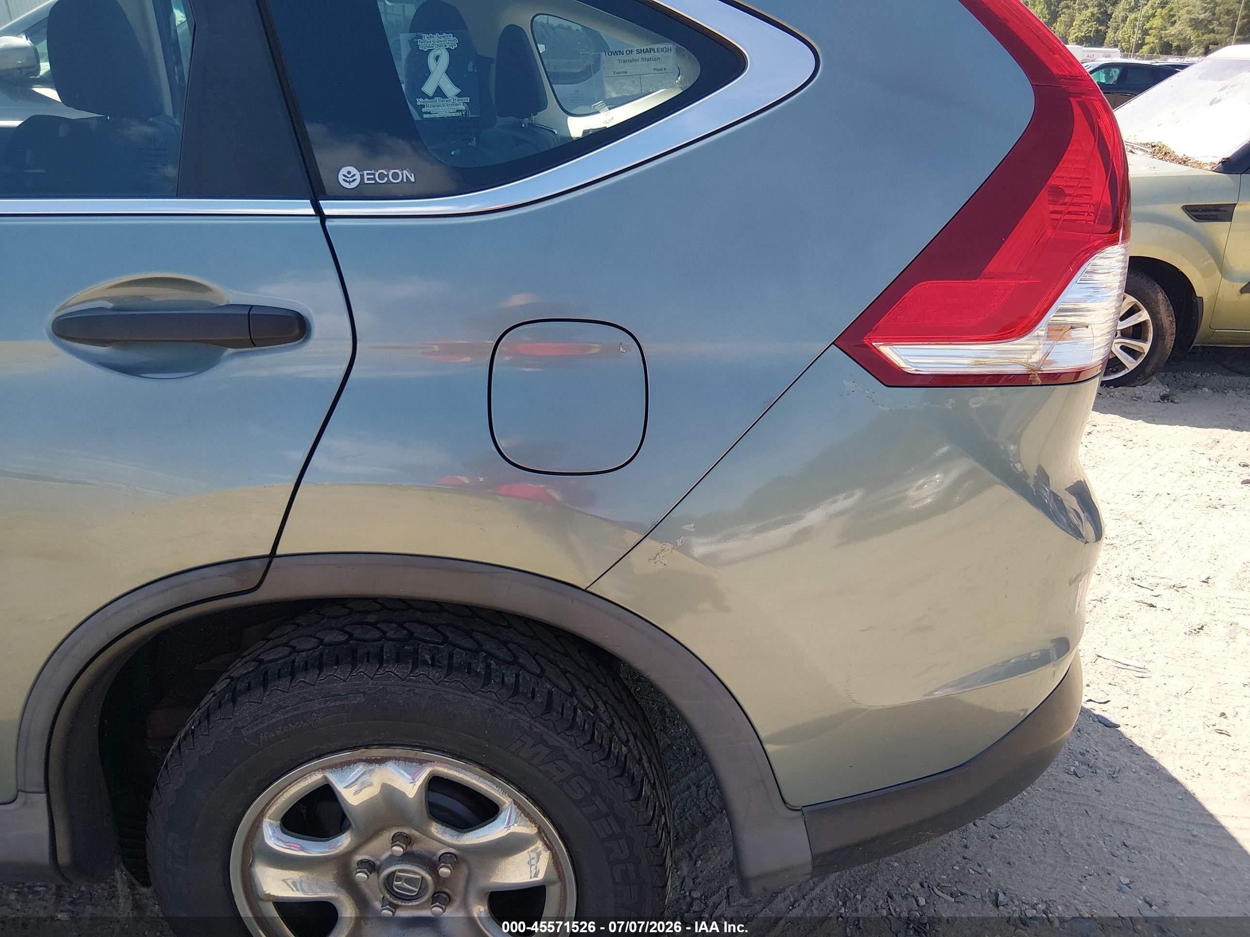 2012 Honda Cr-v Lx Зеленый vin: 2HKRM4H34CH619936