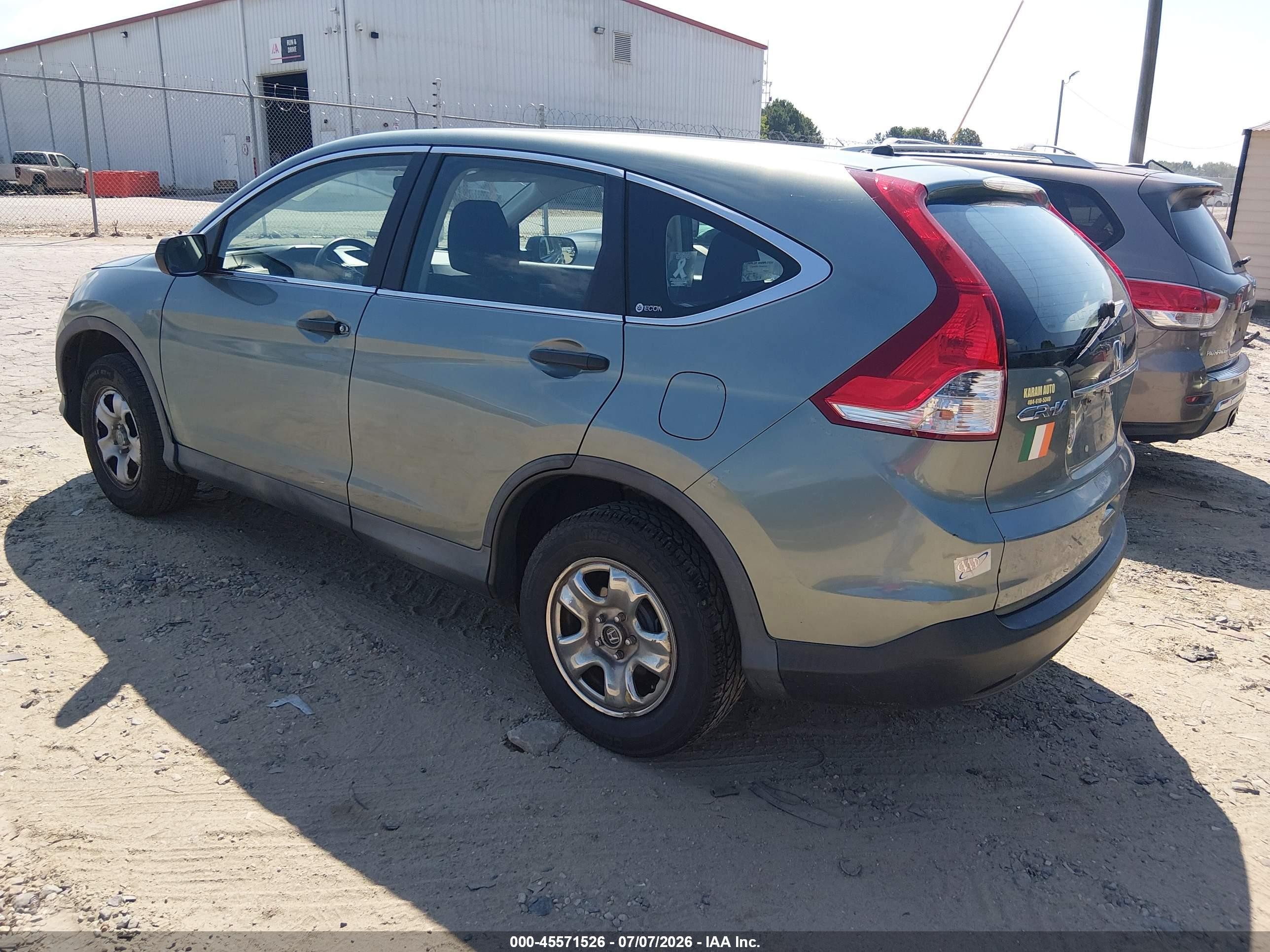 2012 Honda Cr-v Lx Зеленый vin: 2HKRM4H34CH619936
