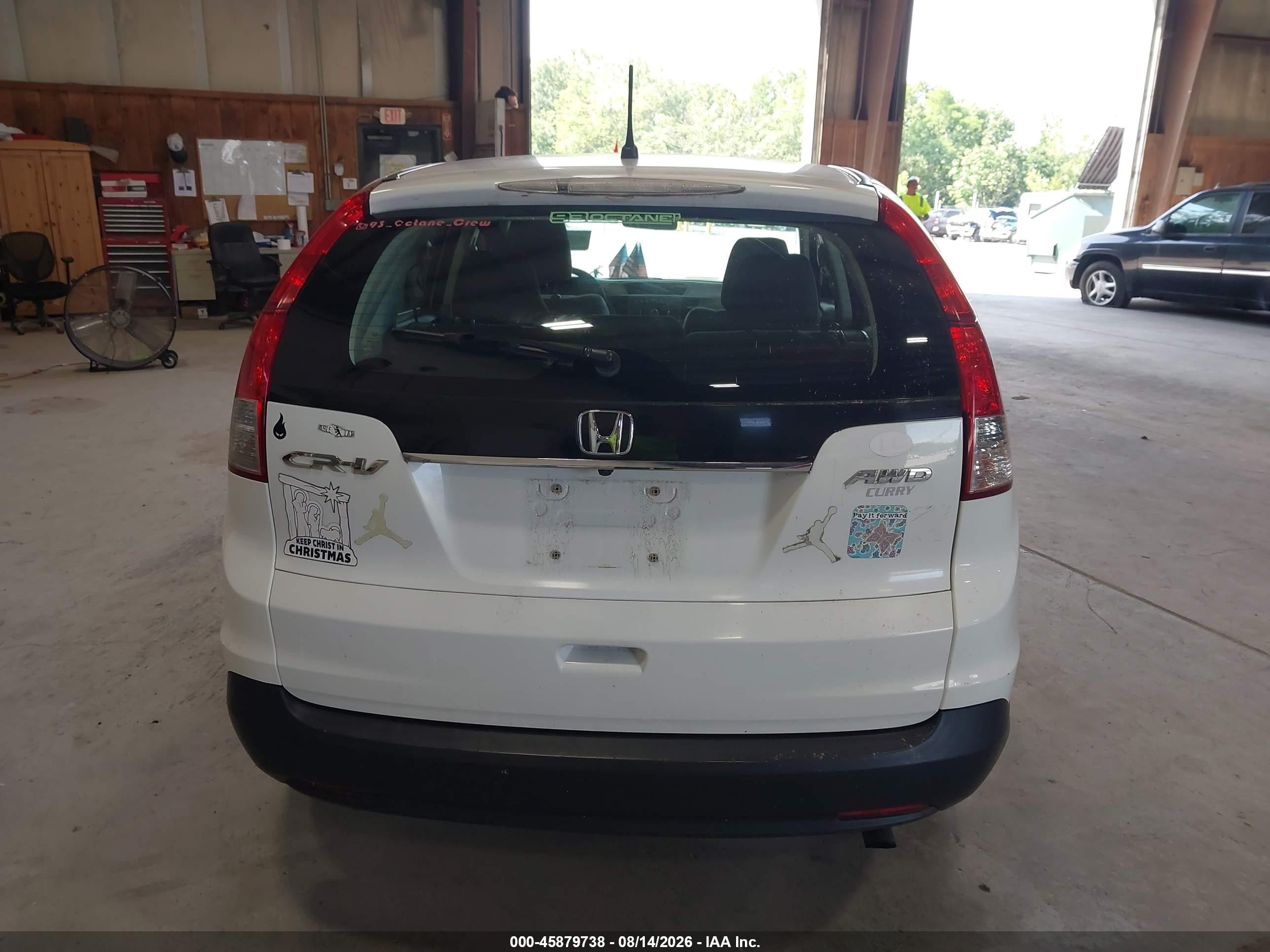 2012 Honda Cr-v Lx White vin: 2HKRM4H34CH634744