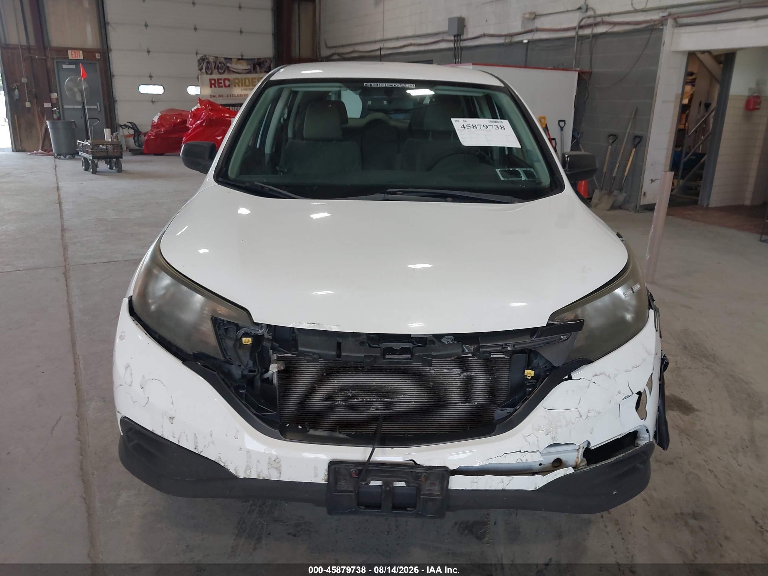 2012 Honda Cr-v Lx White vin: 2HKRM4H34CH634744