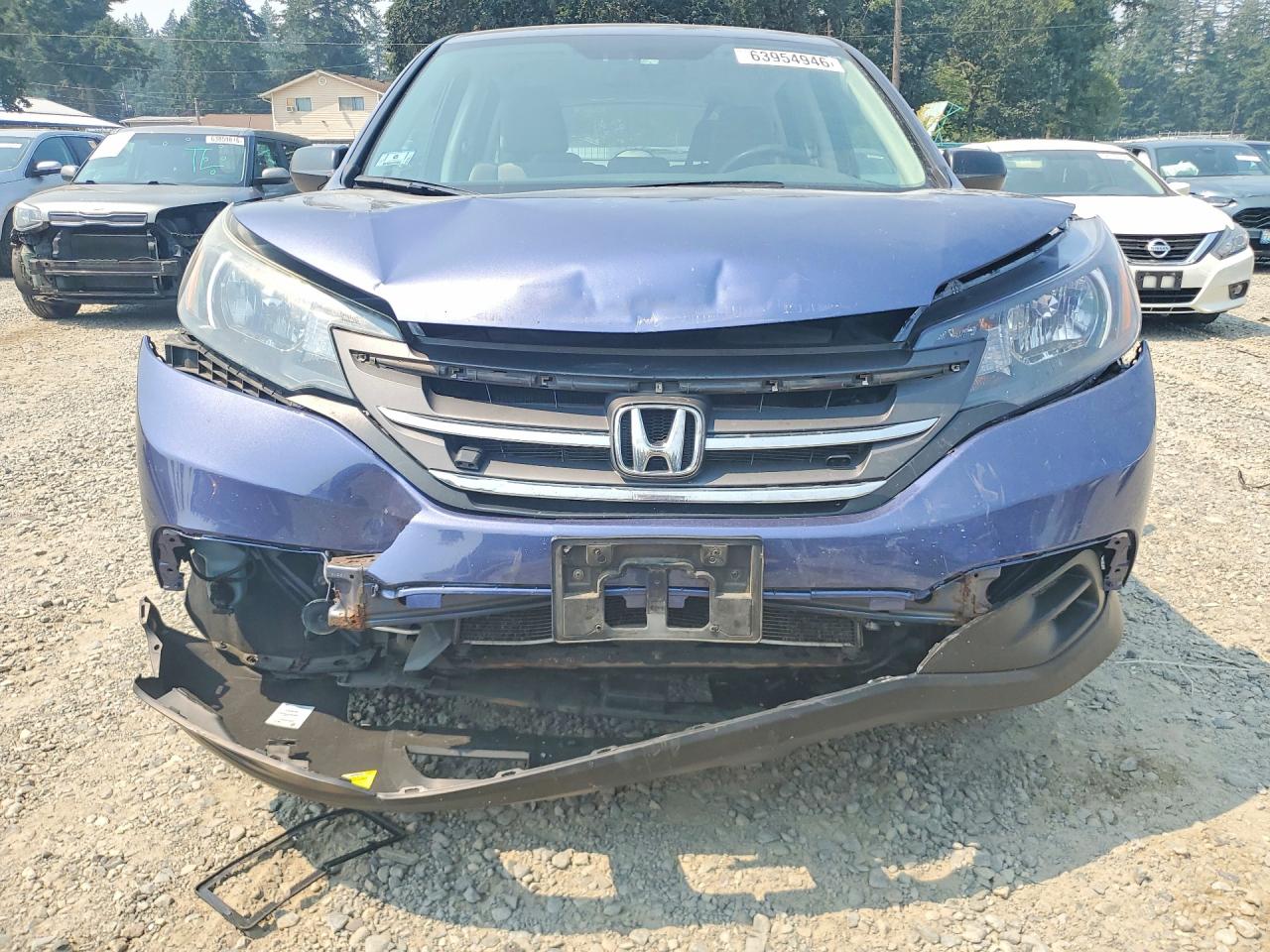2013 Honda Cr-v Lx Blue vin: 2HKRM4H34DH609022