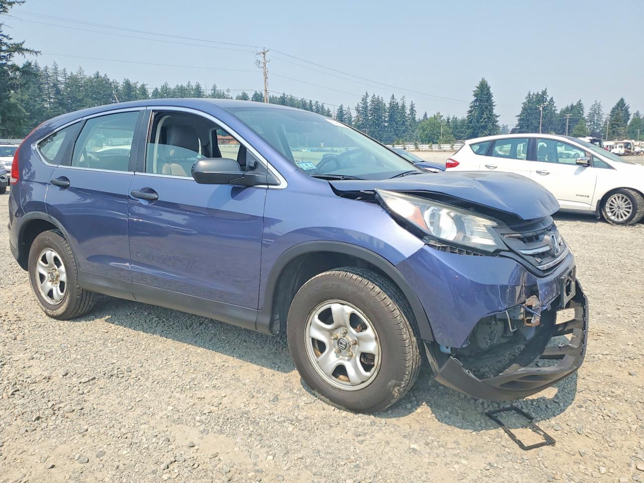 2013 Honda Cr-v Lx Blue vin: 2HKRM4H34DH609022