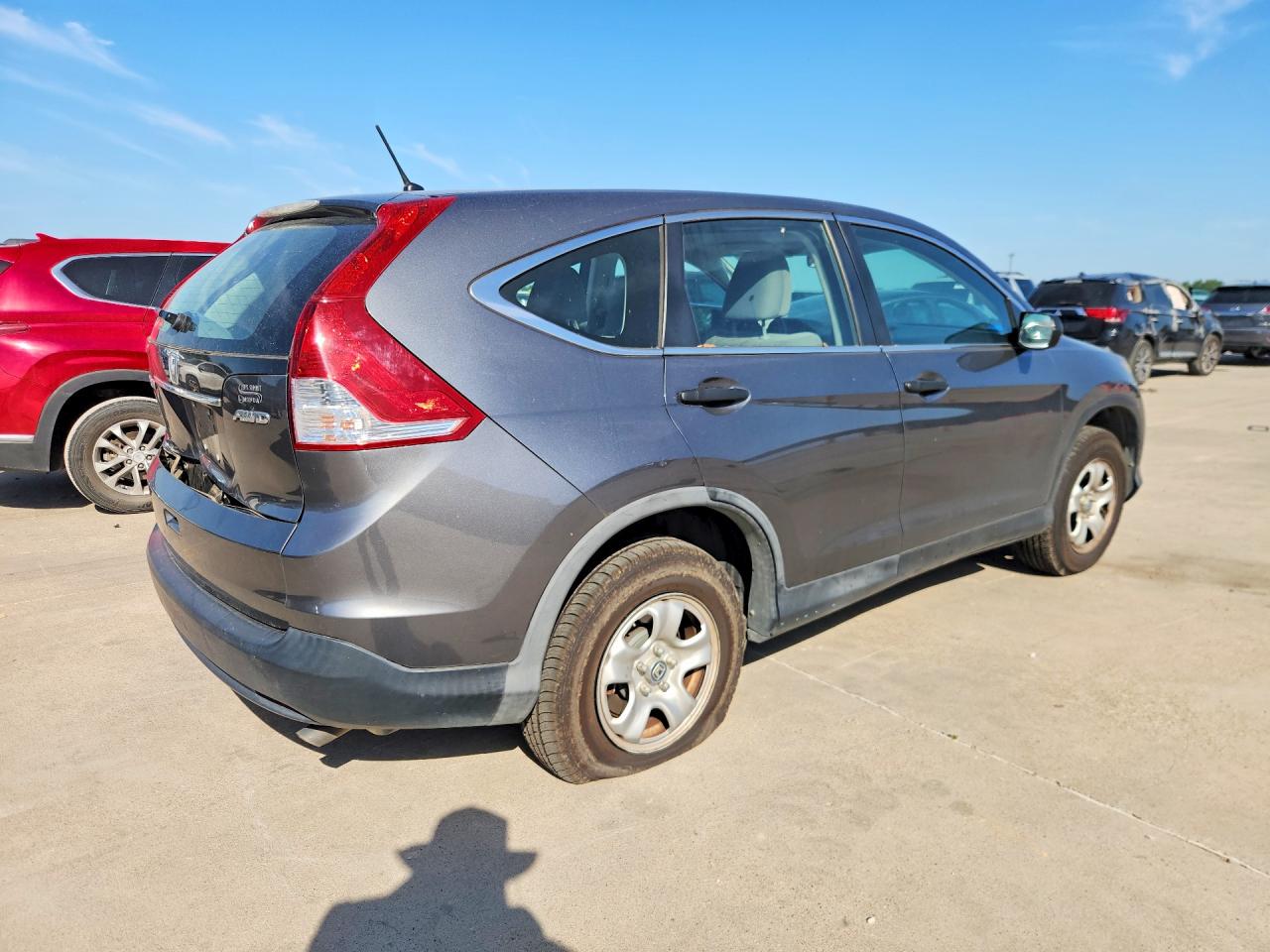 2013 Honda Cr-v Lx Gray vin: 2HKRM4H34DH618948