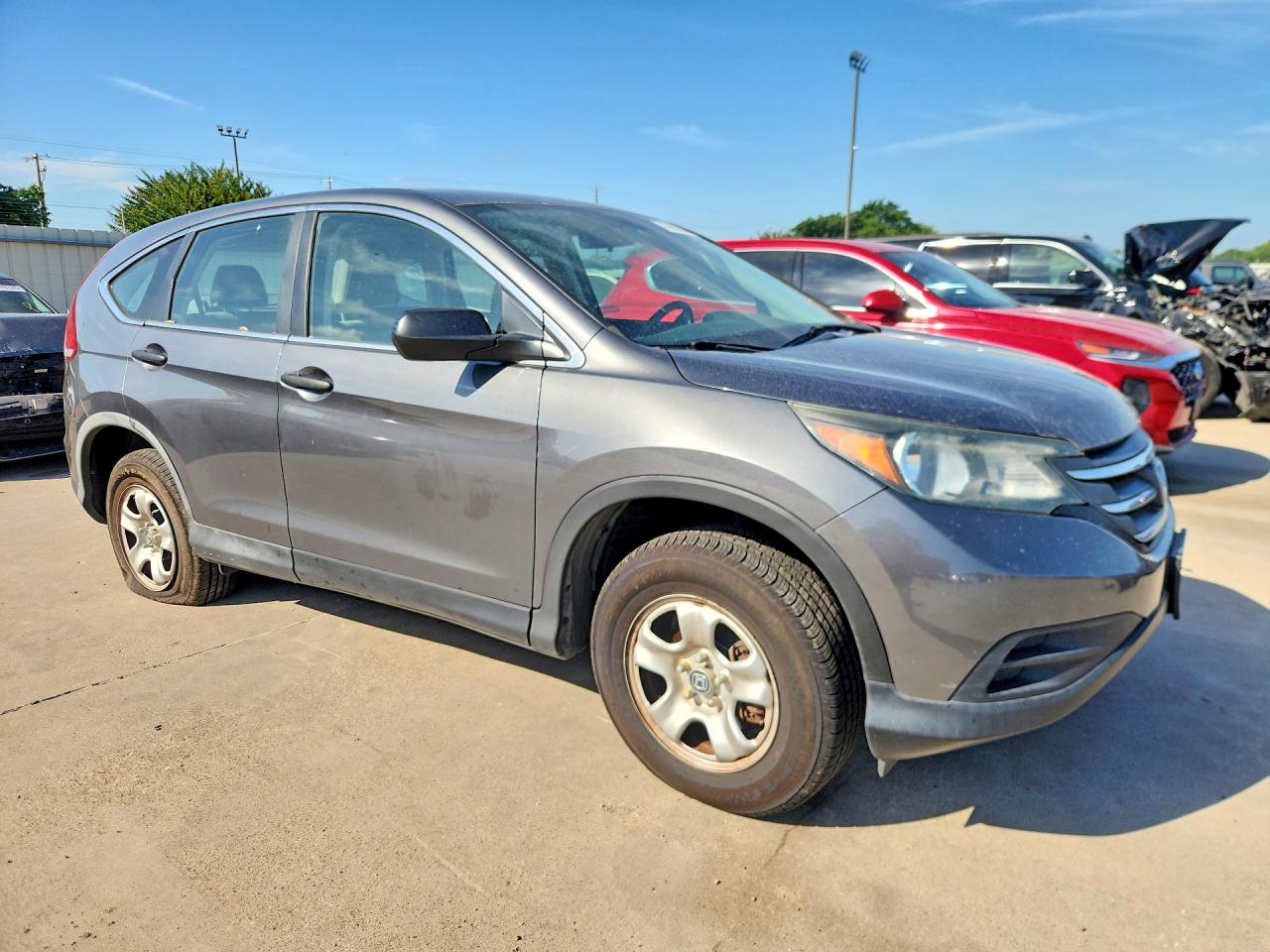 2013 Honda Cr-v Lx Gray vin: 2HKRM4H34DH618948