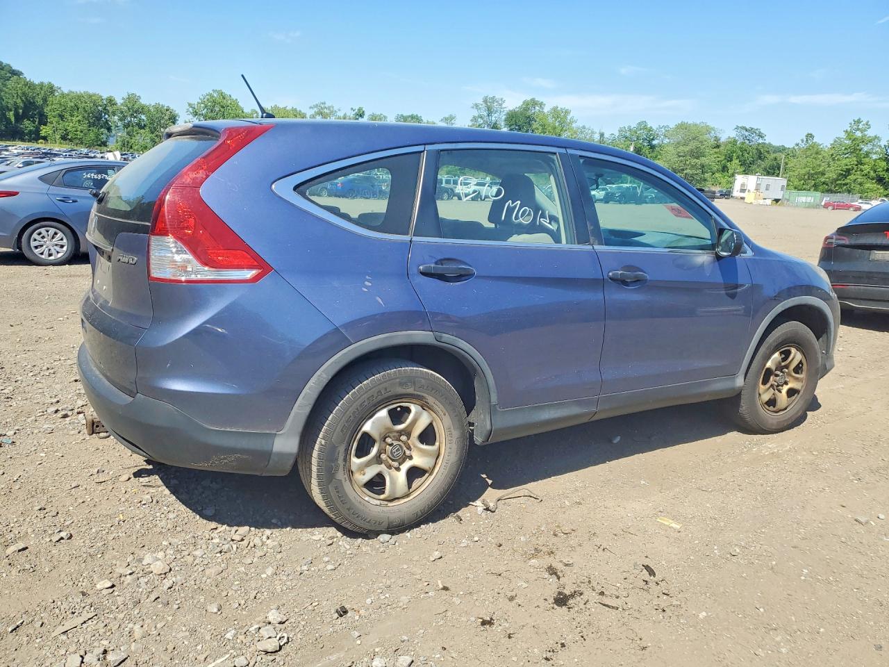2013 Honda Cr-v Lx Blue vin: 2HKRM4H34DH619808
