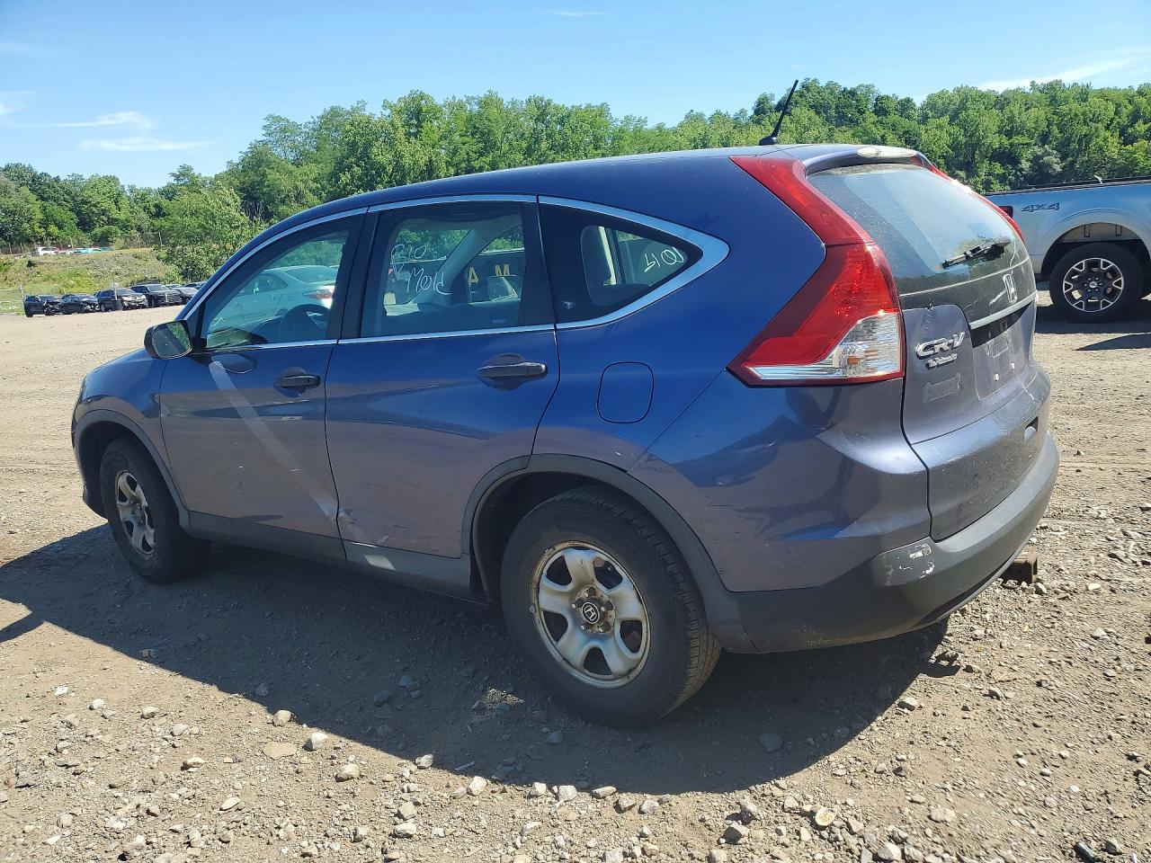 2013 Honda Cr-v Lx Blue vin: 2HKRM4H34DH619808