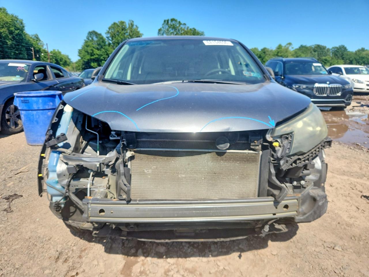 2013 Honda Cr-v Lx Charcoal vin: 2HKRM4H34DH628847