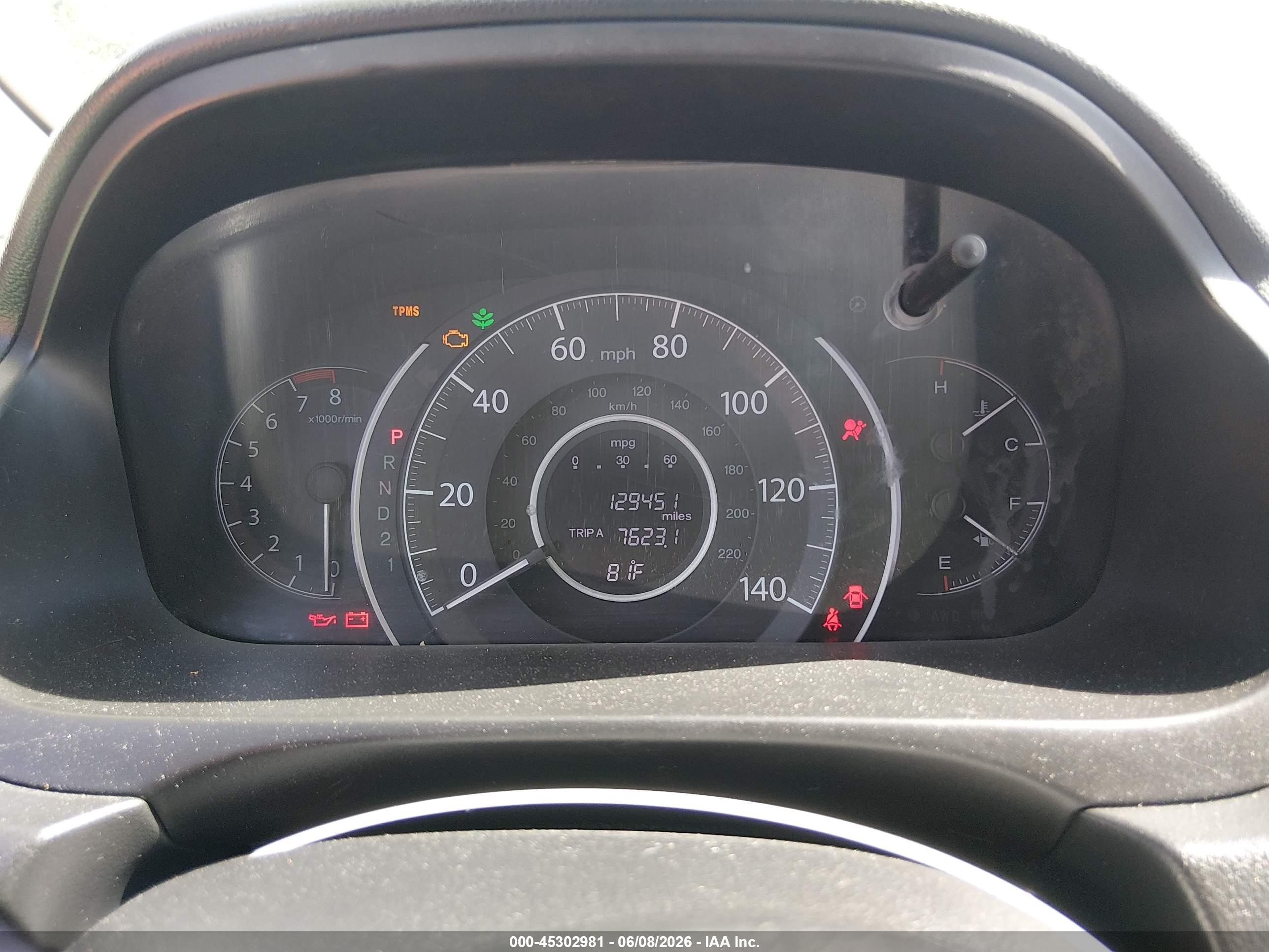 2013 Honda Cr-v Lx Черный vin: 2HKRM4H34DH633739