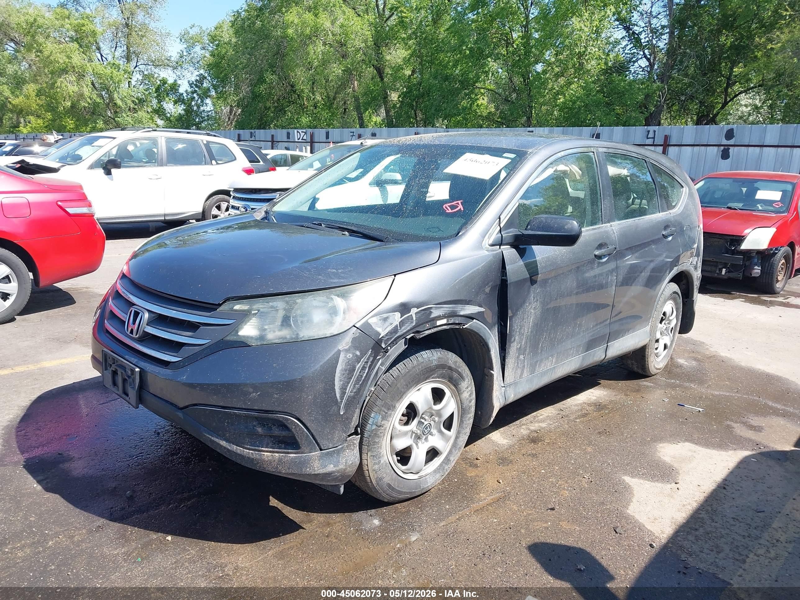 2013 Honda Cr-v Lx Gray vin: 2HKRM4H34DH656907