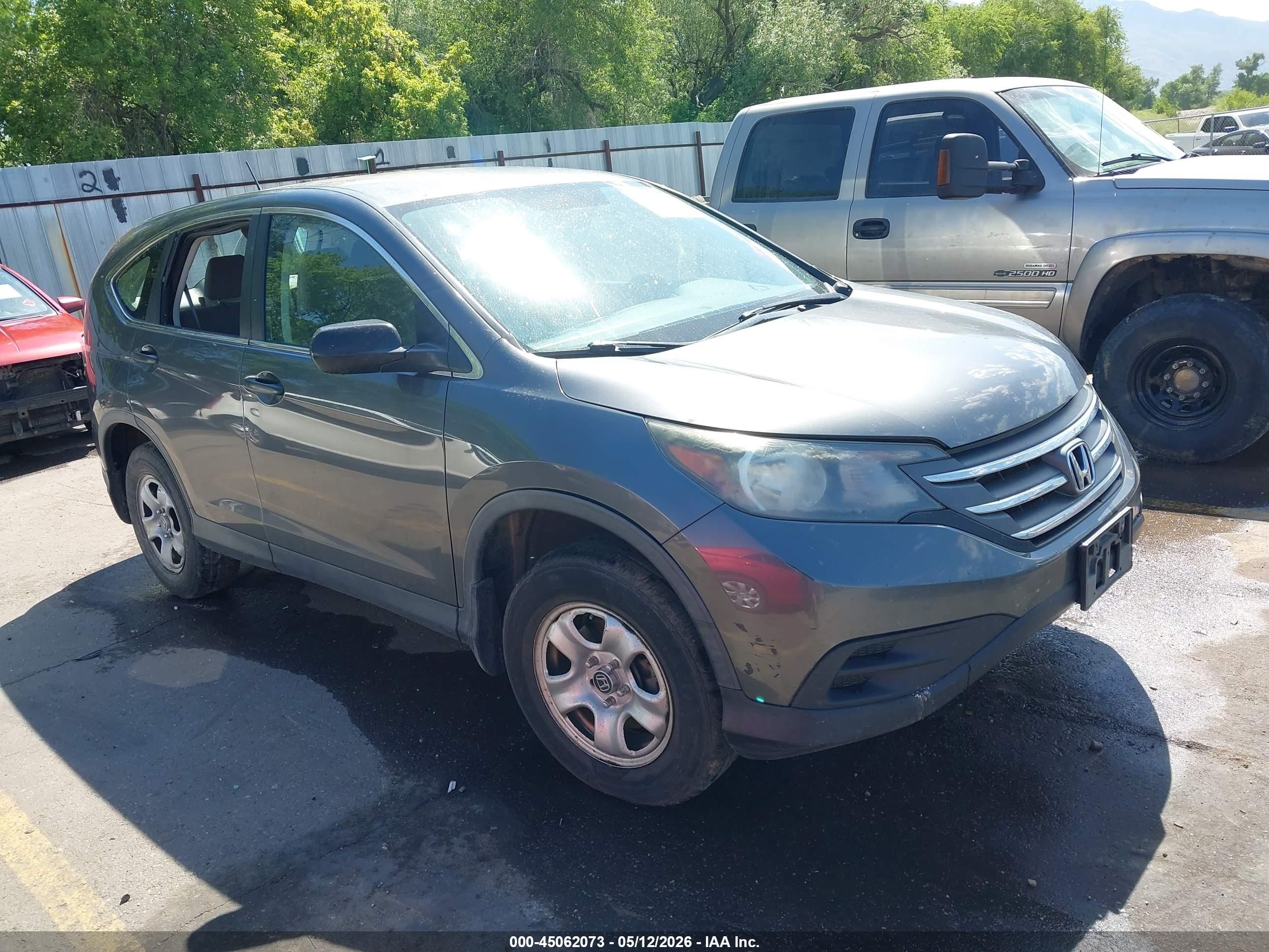 2013 Honda Cr-v Lx Gray vin: 2HKRM4H34DH656907