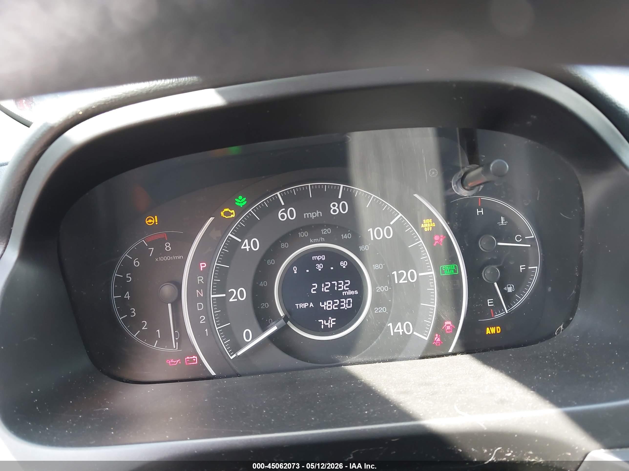 2013 Honda Cr-v Lx Gray vin: 2HKRM4H34DH656907