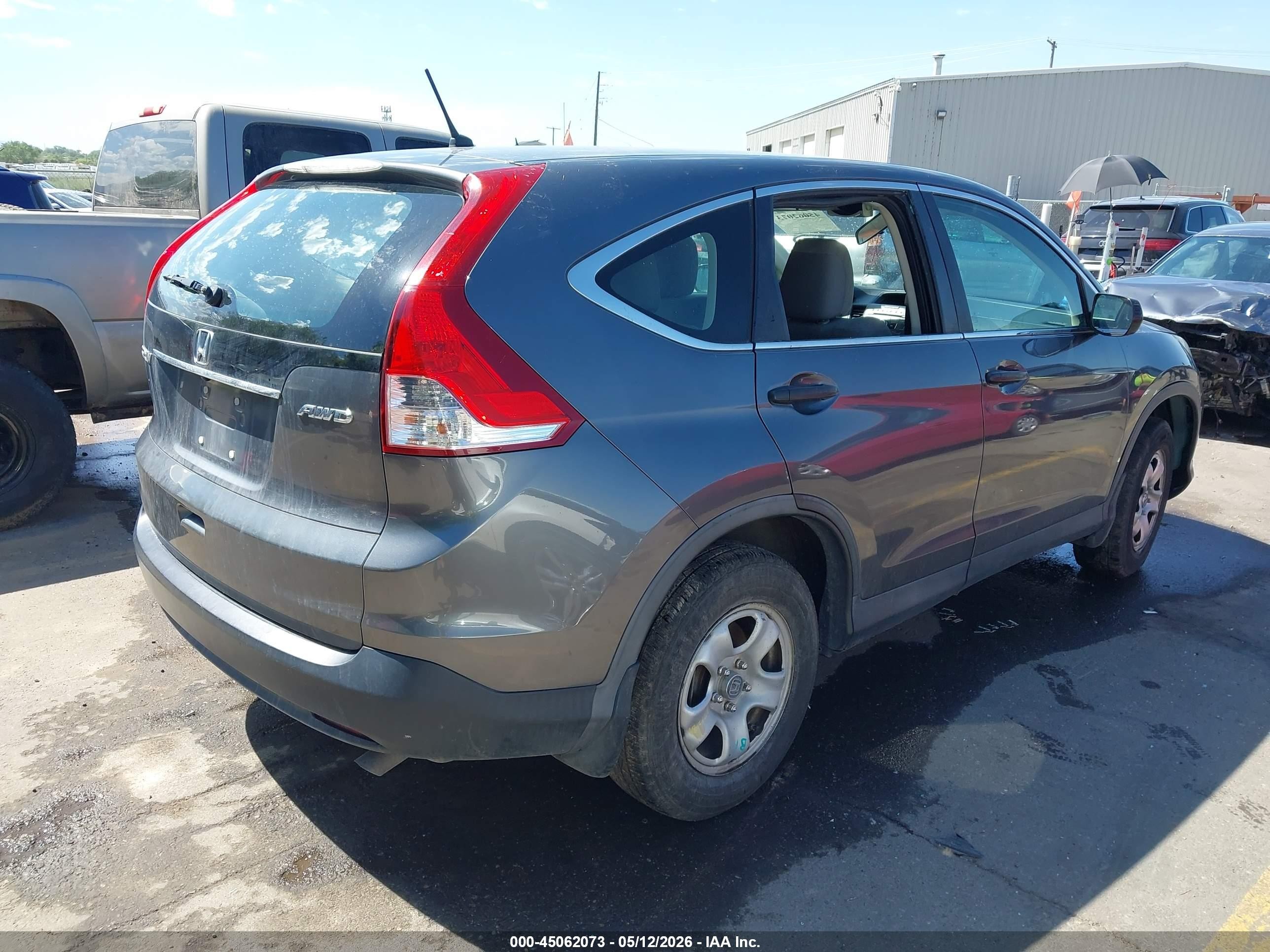 2013 Honda Cr-v Lx Gray vin: 2HKRM4H34DH656907