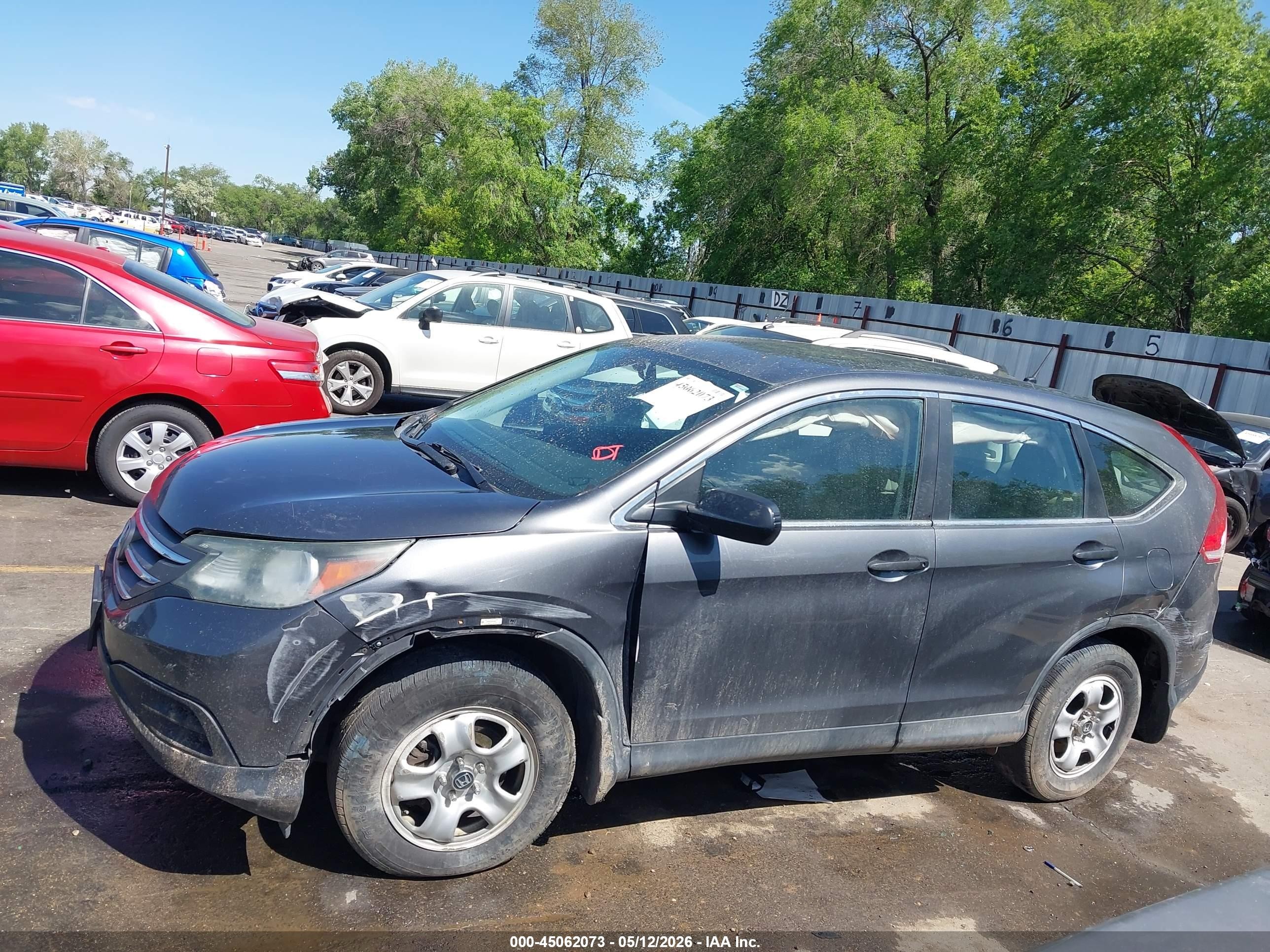 2013 Honda Cr-v Lx Gray vin: 2HKRM4H34DH656907