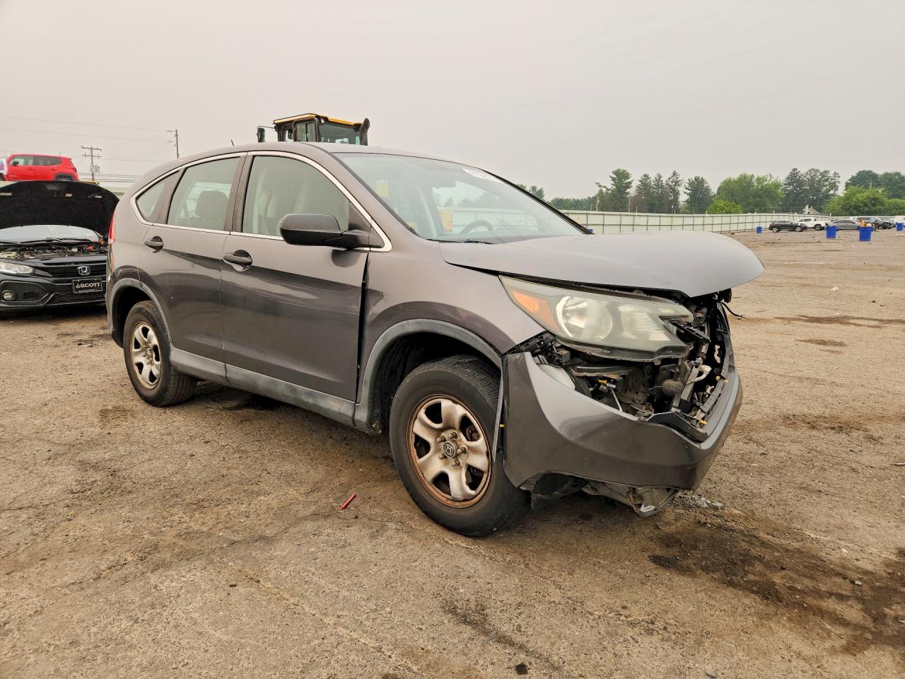 2013 Honda Cr-v Lx Gray vin: 2HKRM4H34DH671083