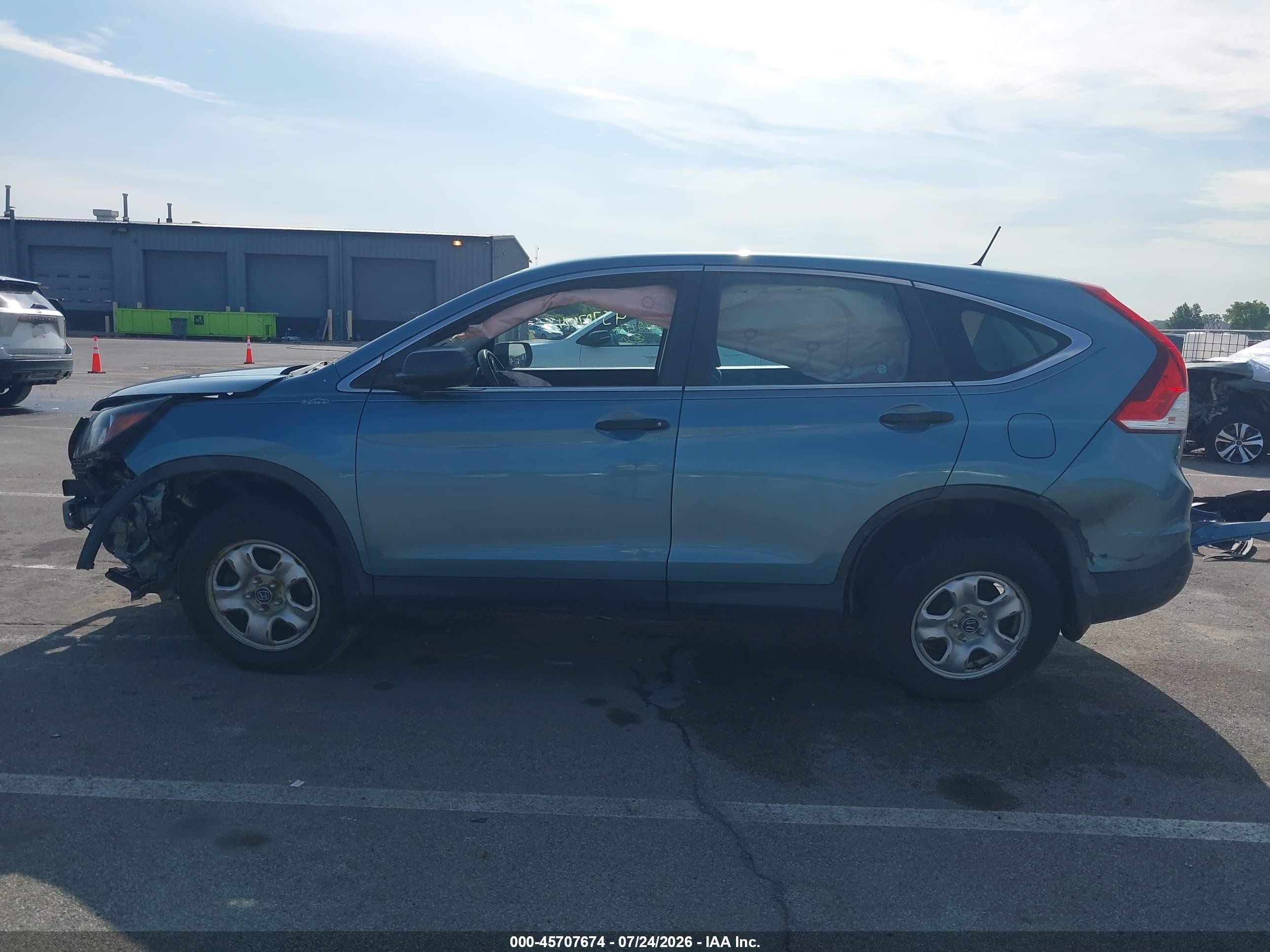 2013 Honda Cr-v Lx Blue vin: 2HKRM4H34DH688000