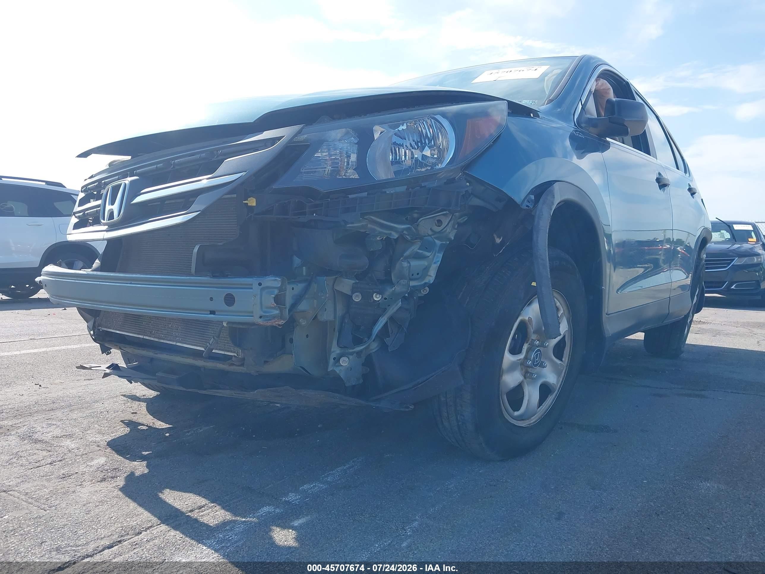 2013 Honda Cr-v Lx Blue vin: 2HKRM4H34DH688000