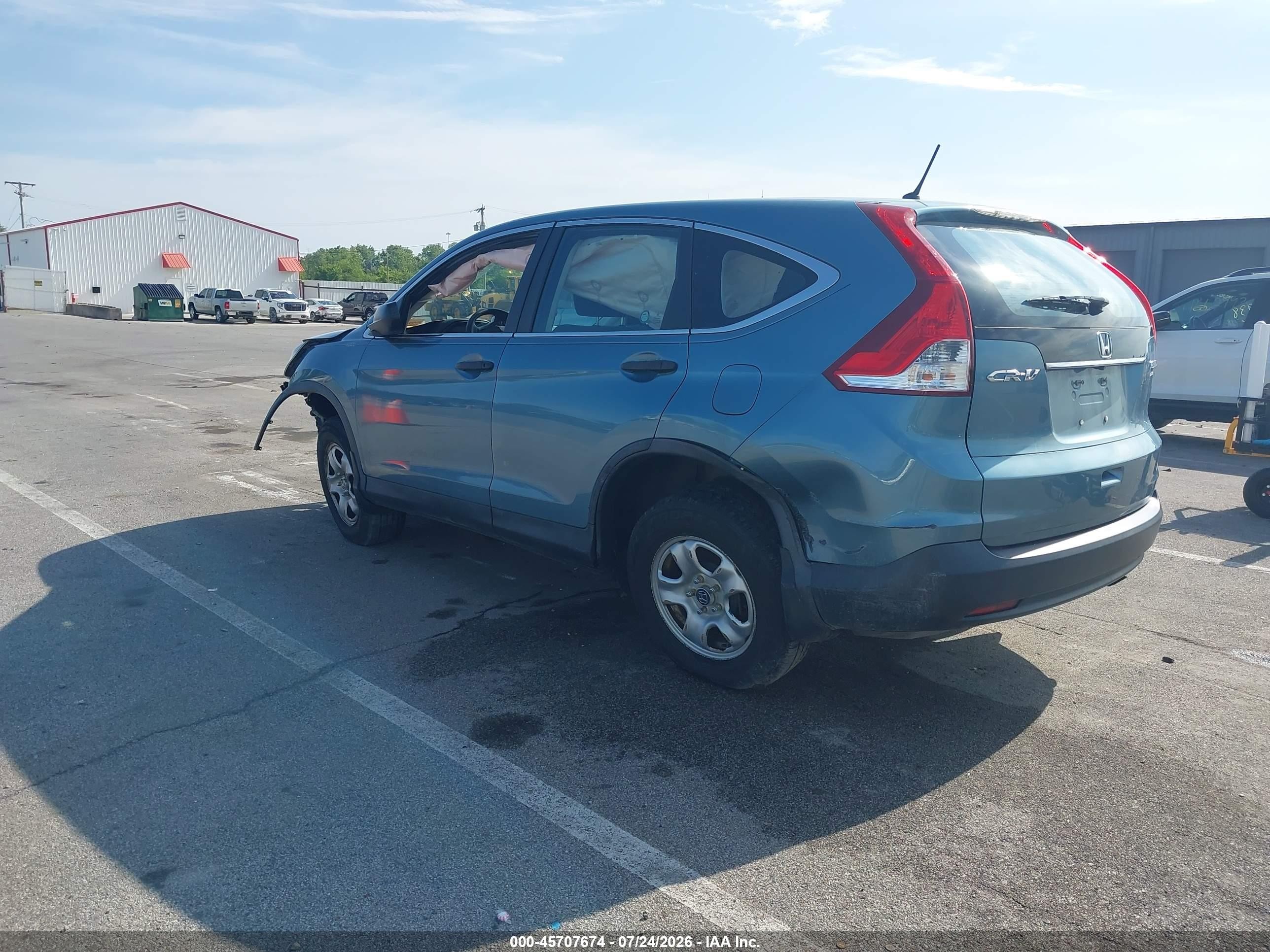 2013 Honda Cr-v Lx Blue vin: 2HKRM4H34DH688000