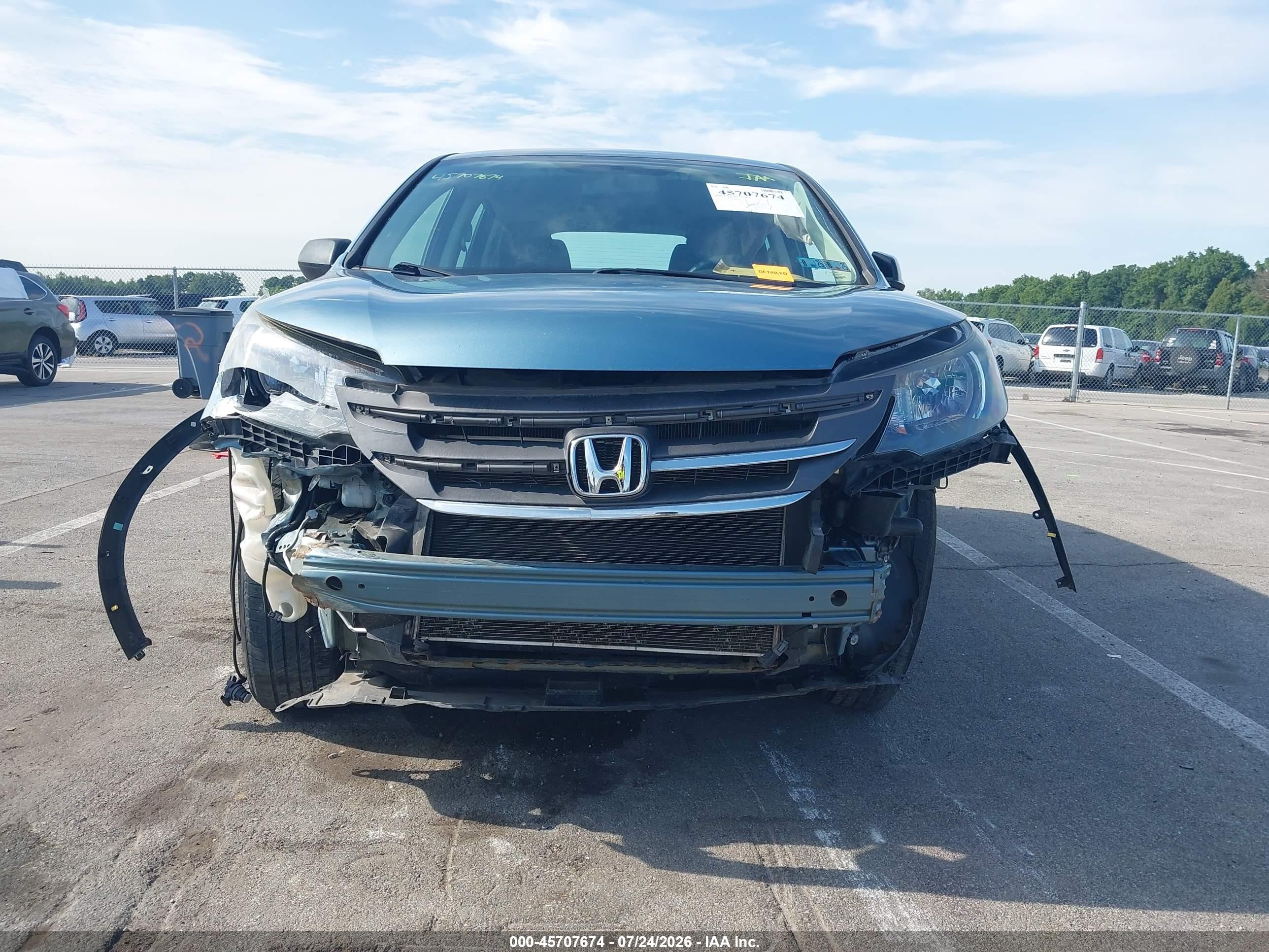 2013 Honda Cr-v Lx Blue vin: 2HKRM4H34DH688000