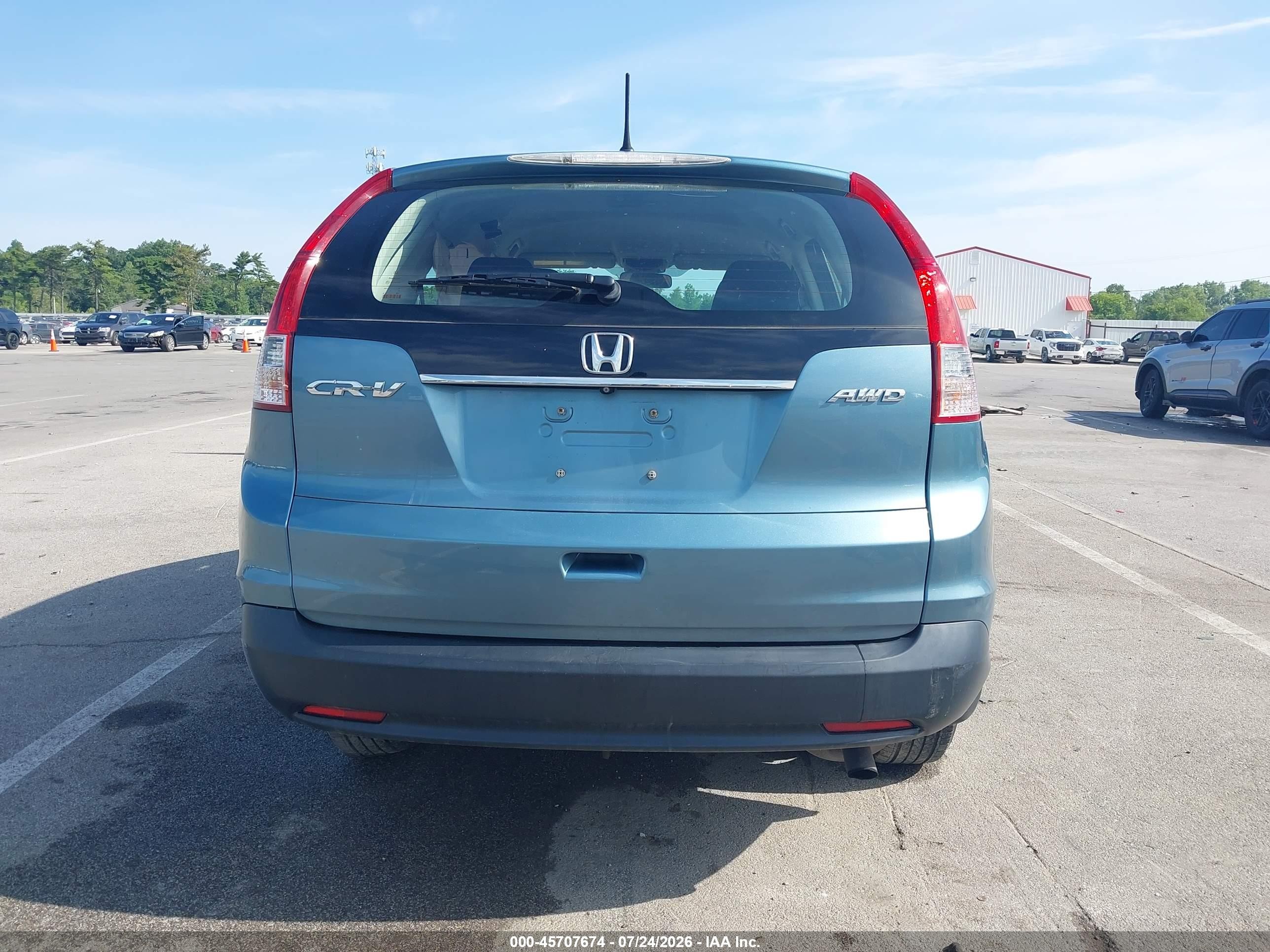 2013 Honda Cr-v Lx Blue vin: 2HKRM4H34DH688000