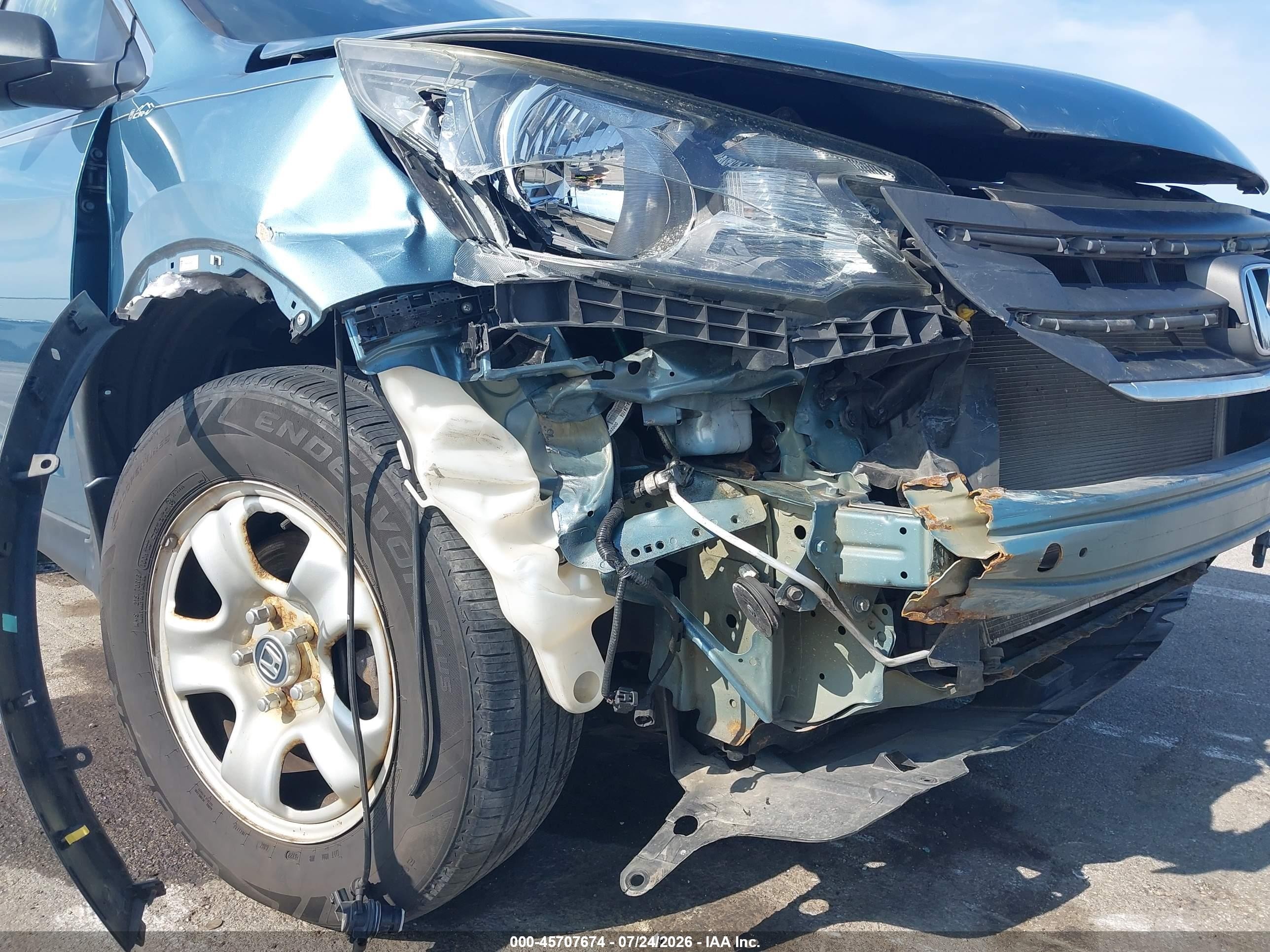 2013 Honda Cr-v Lx Blue vin: 2HKRM4H34DH688000