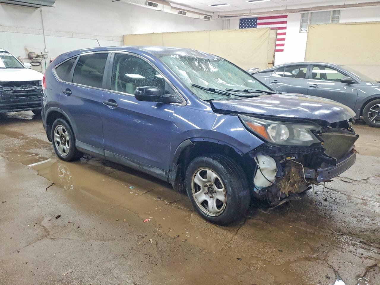 2014 Honda Cr-v Lx Blue vin: 2HKRM4H34EH126891
