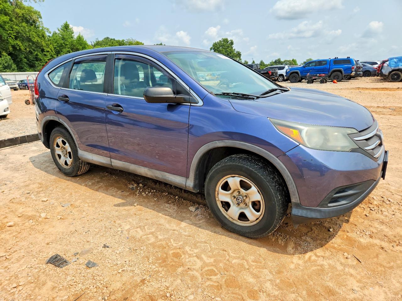 2014 Honda Cr-v Lx Blue vin: 2HKRM4H34EH604498