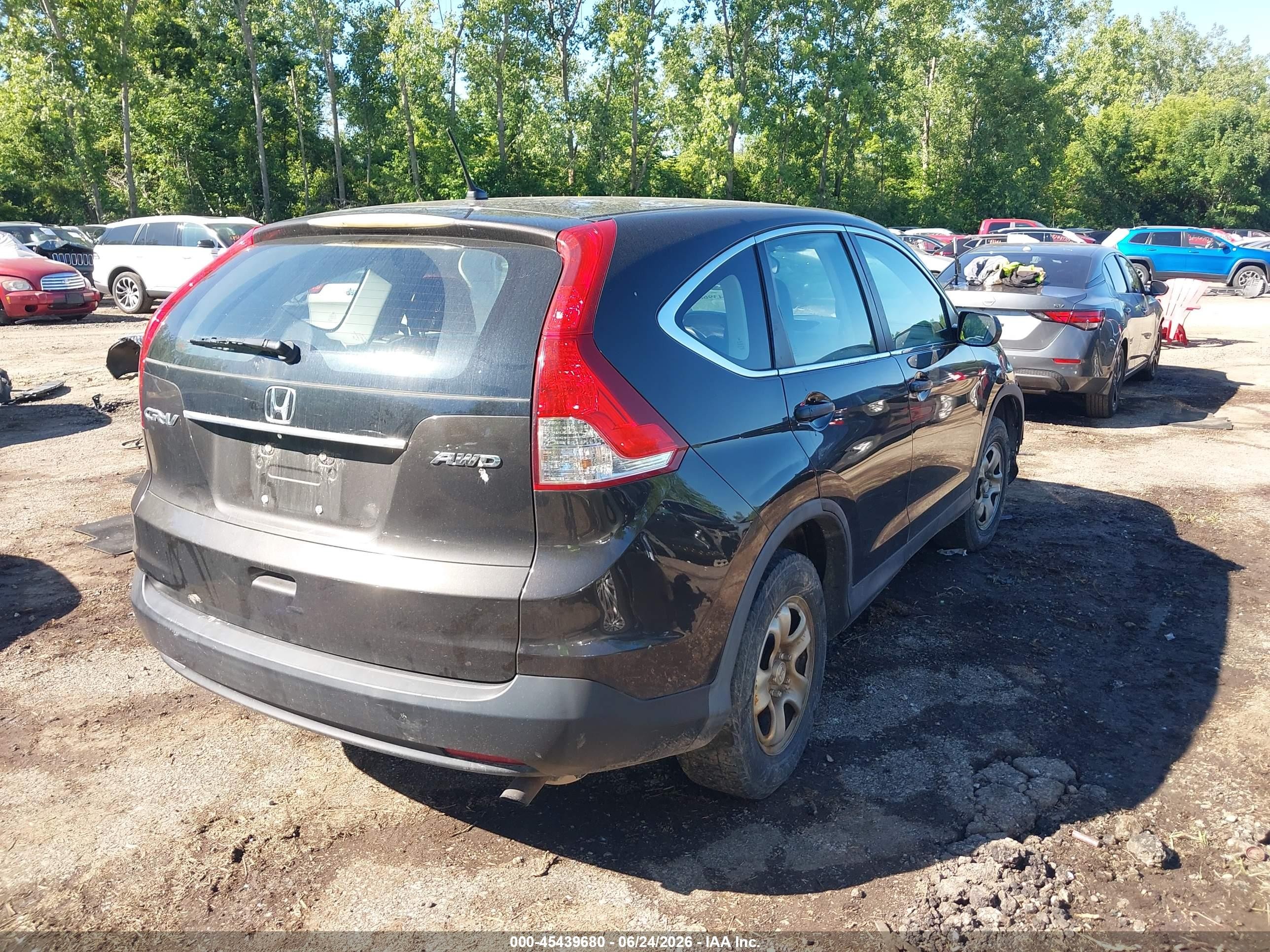 2014 Honda Cr-v Lx Gray vin: 2HKRM4H34EH674020