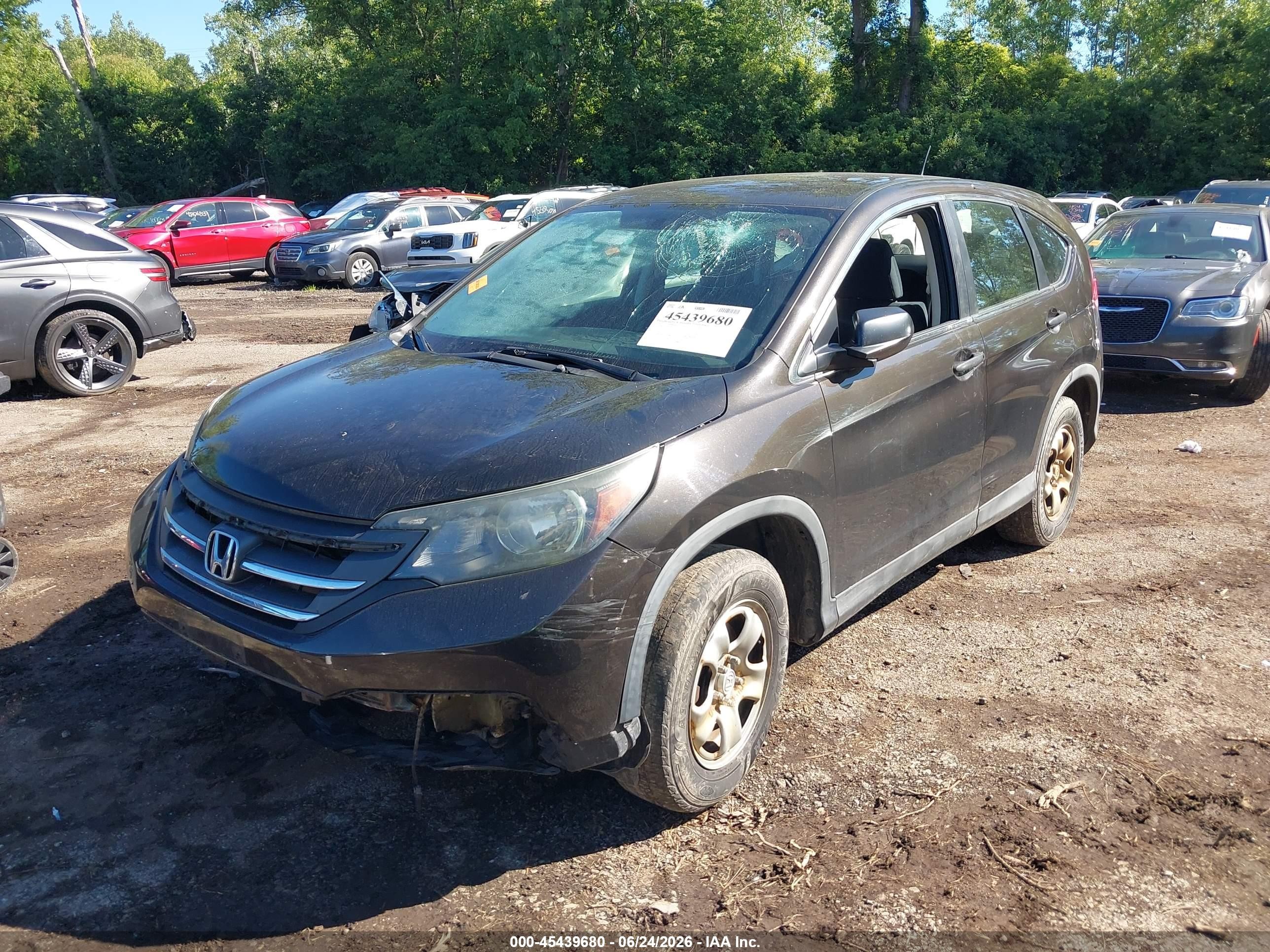 2014 Honda Cr-v Lx Gray vin: 2HKRM4H34EH674020