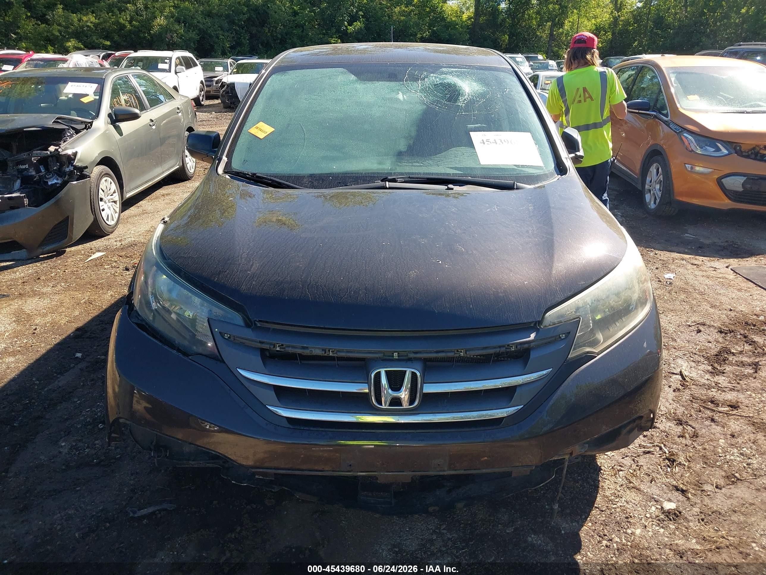 2014 Honda Cr-v Lx Gray vin: 2HKRM4H34EH674020