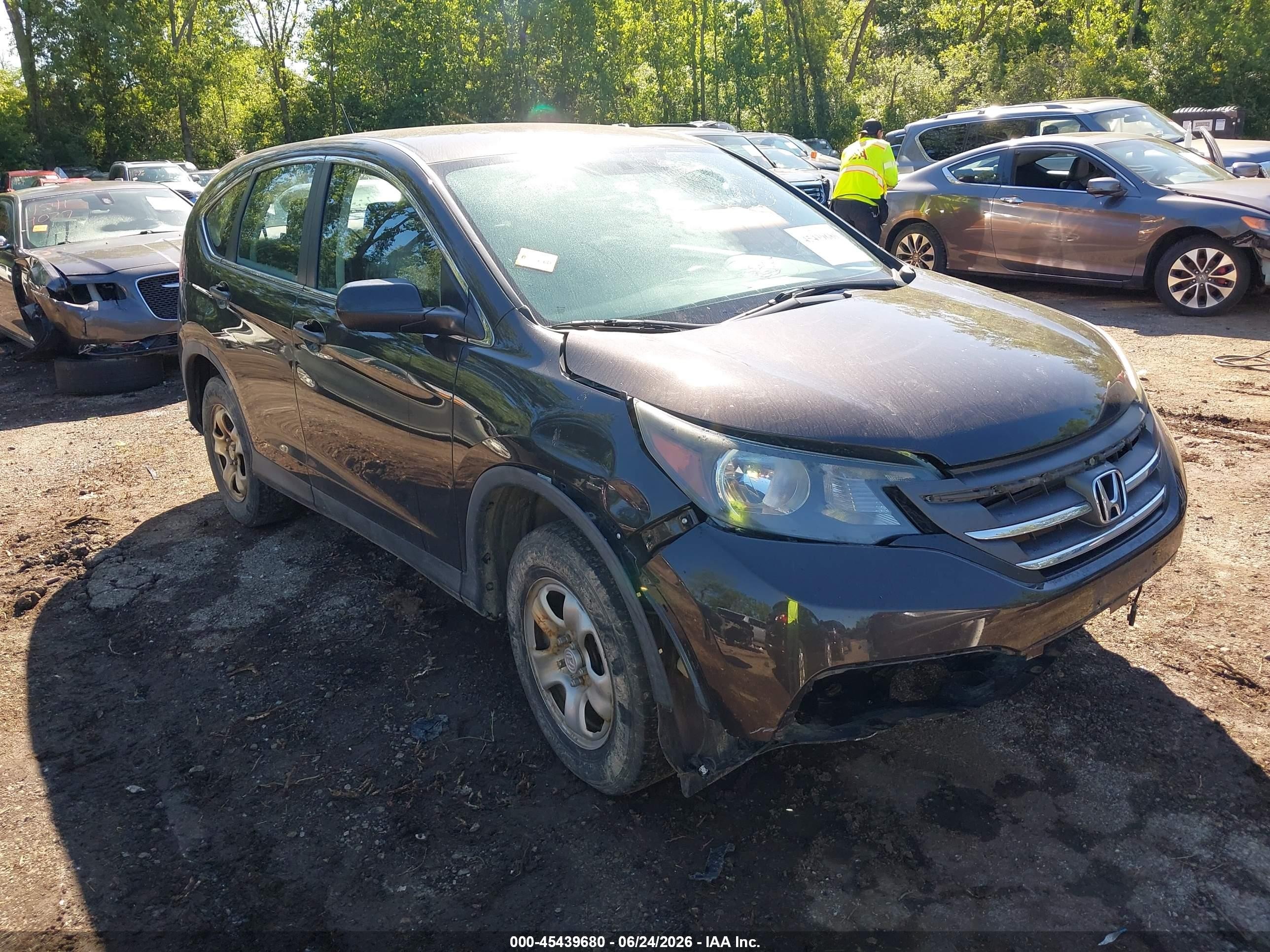 2014 Honda Cr-v Lx Gray vin: 2HKRM4H34EH674020