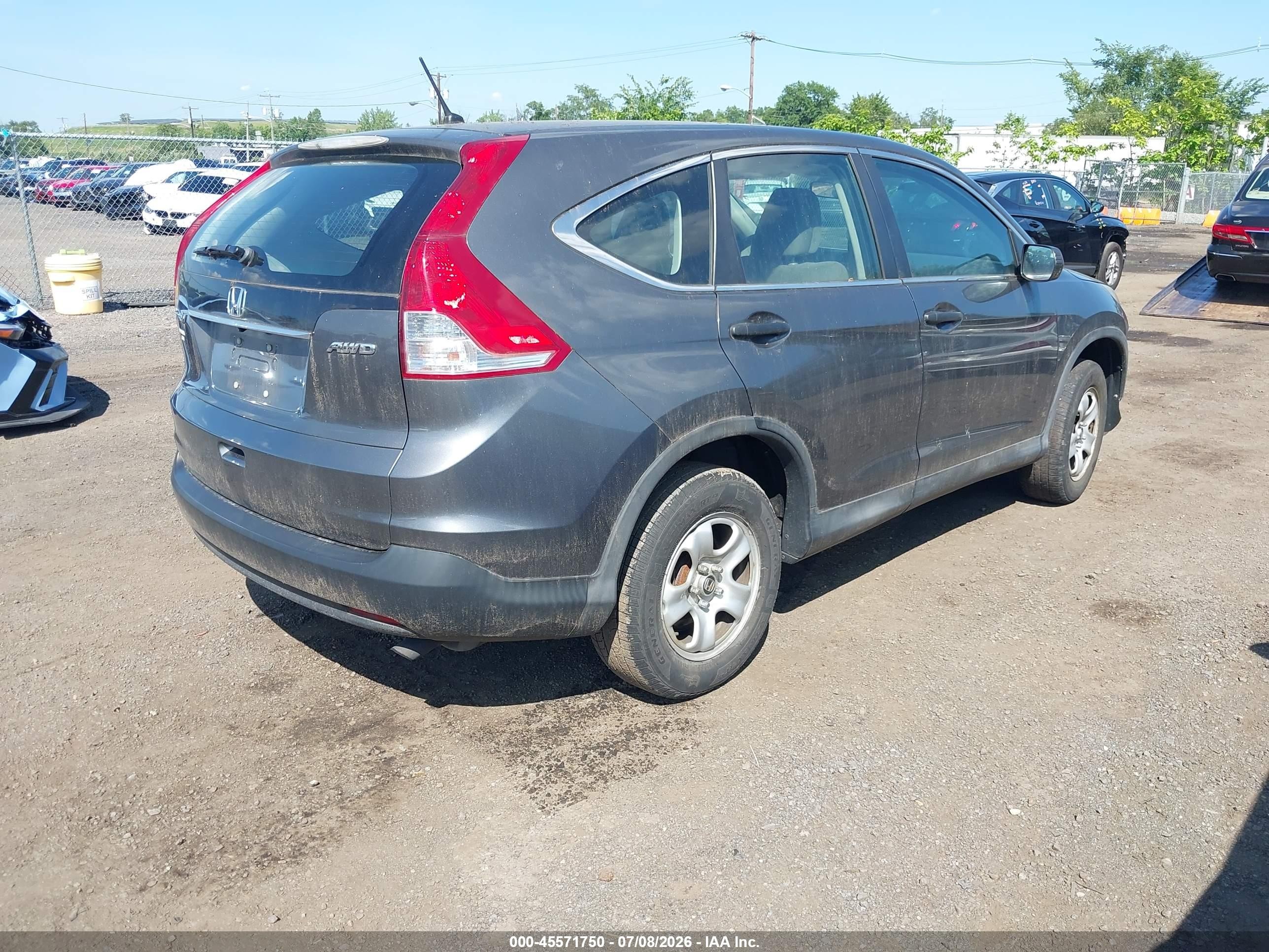 2014 Honda Cr-v Lx Серый vin: 2HKRM4H34EH708523