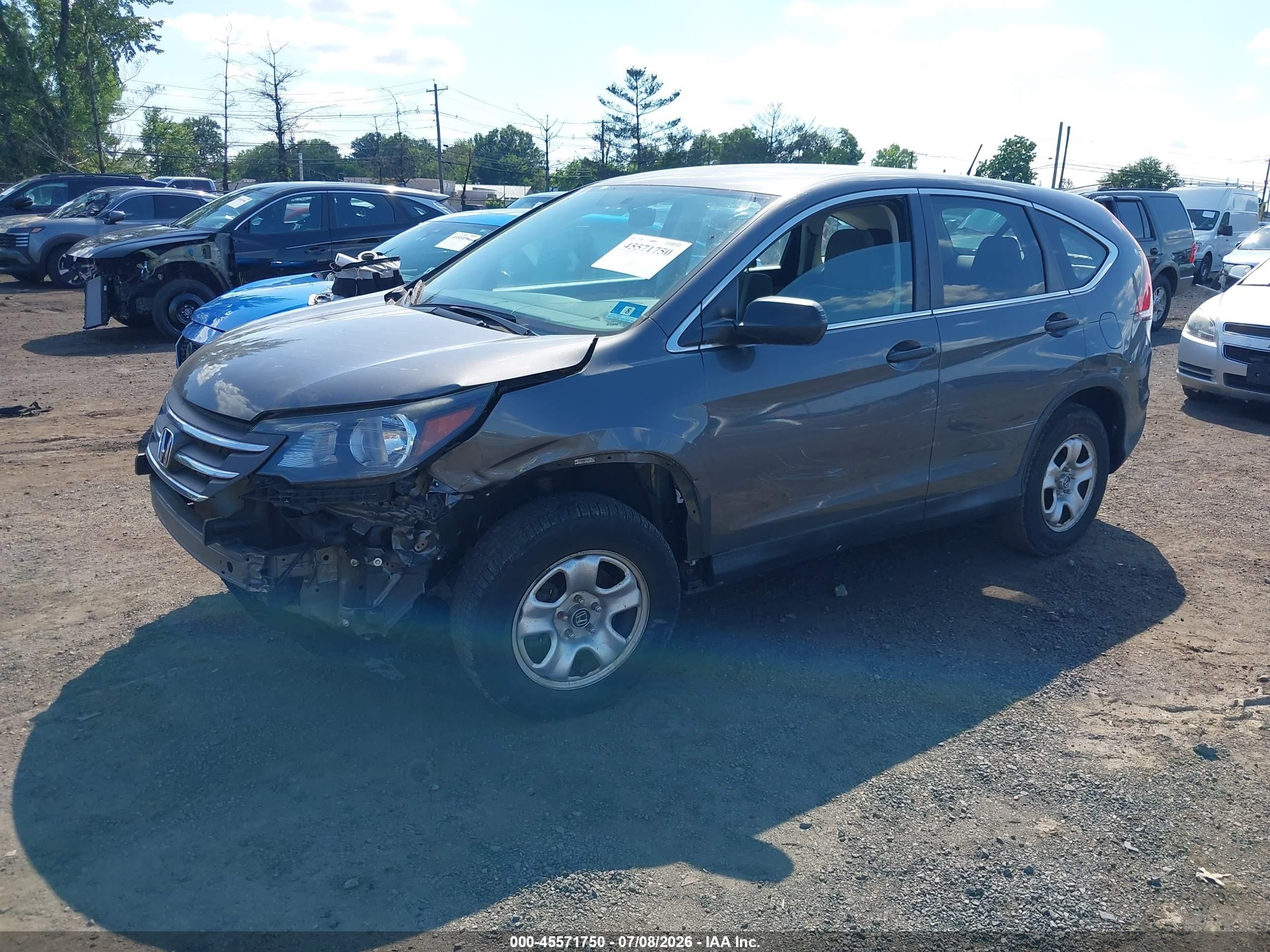2014 Honda Cr-v Lx Серый vin: 2HKRM4H34EH708523