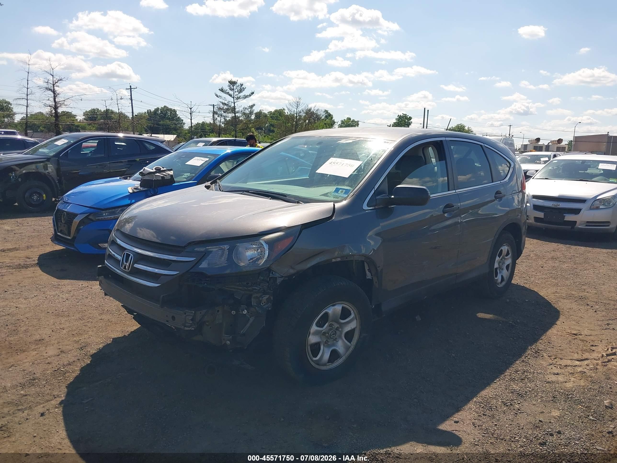 2014 Honda Cr-v Lx Серый vin: 2HKRM4H34EH708523