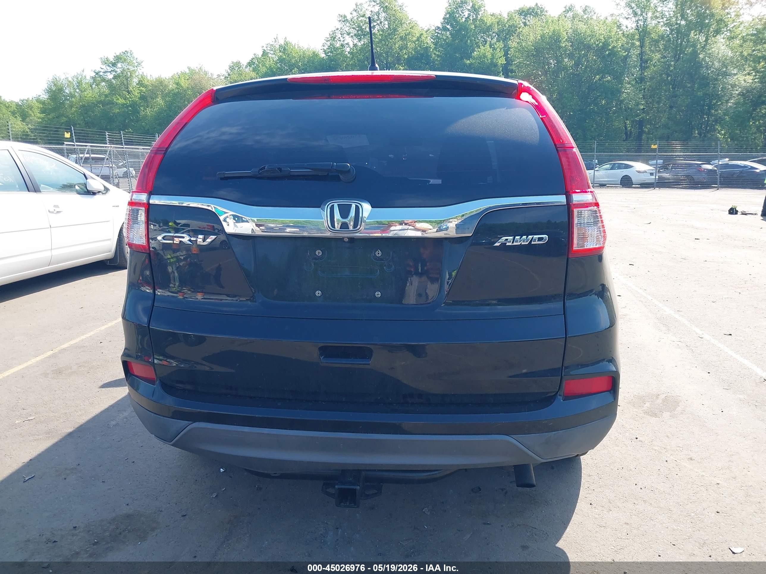 2015 Honda Cr-v Lx Black vin: 2HKRM4H34FH600971