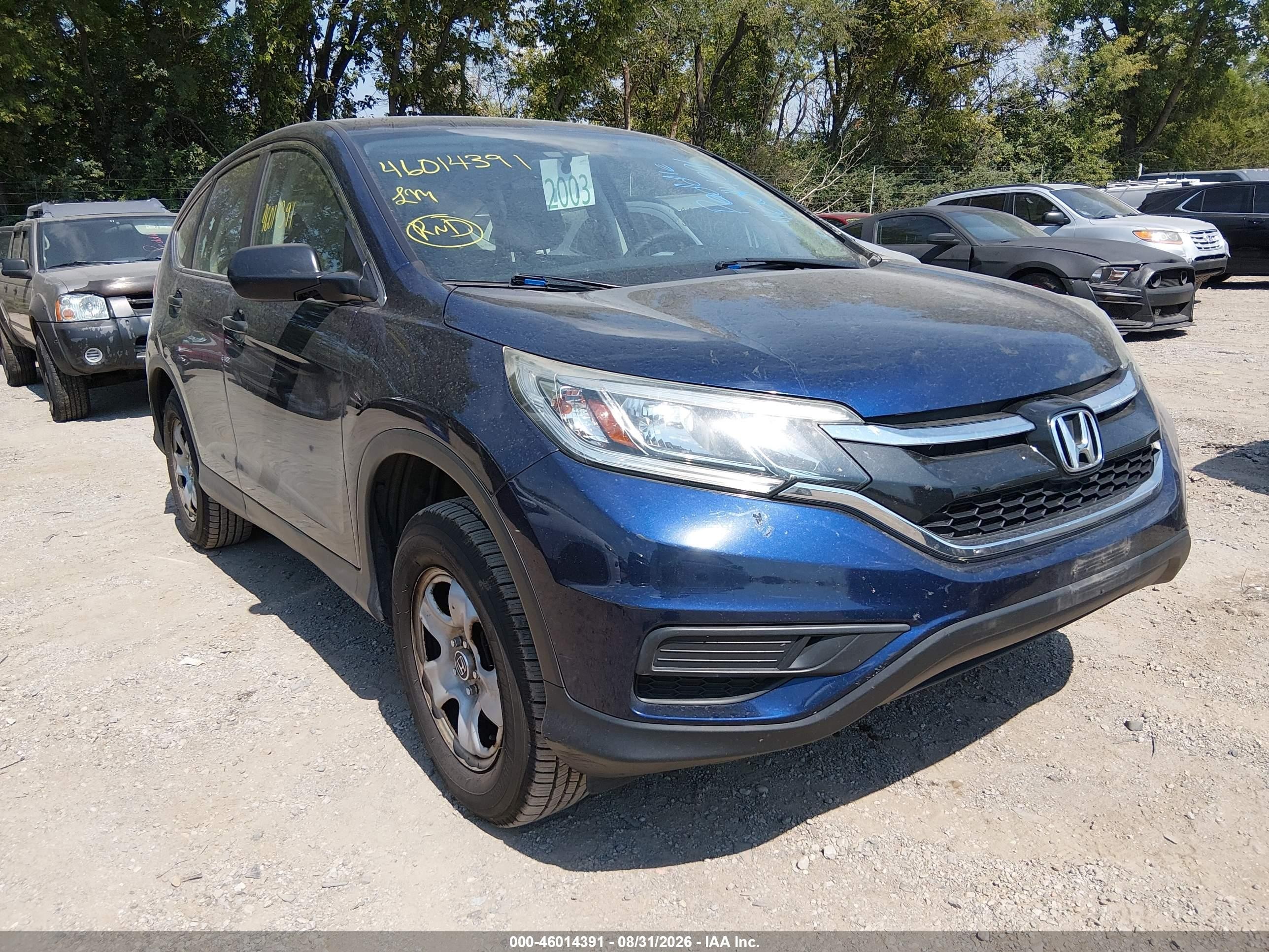 2015 Honda Cr-v Lx Dark Blue vin: 2HKRM4H34FH622100