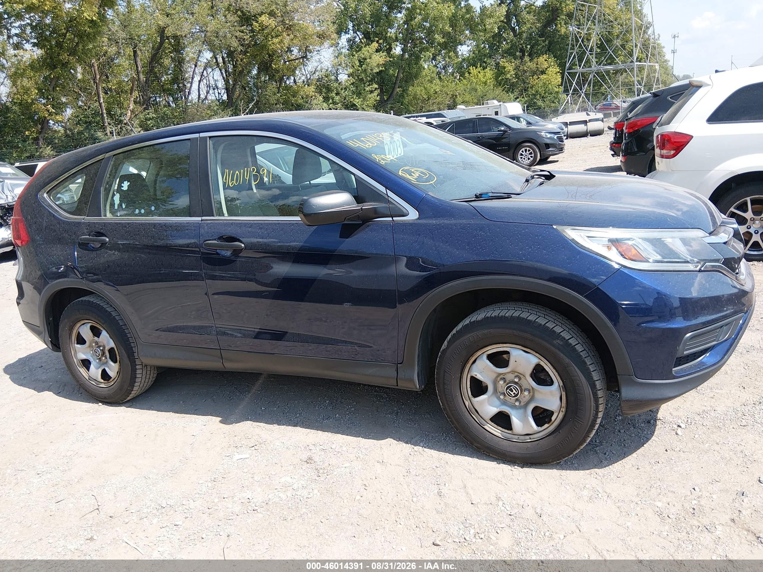 2015 Honda Cr-v Lx Dark Blue vin: 2HKRM4H34FH622100