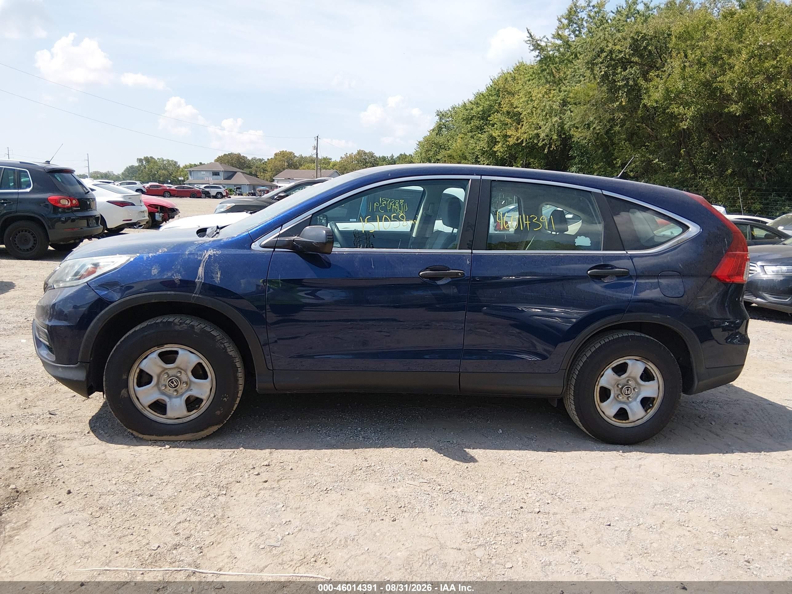 2015 Honda Cr-v Lx Dark Blue vin: 2HKRM4H34FH622100