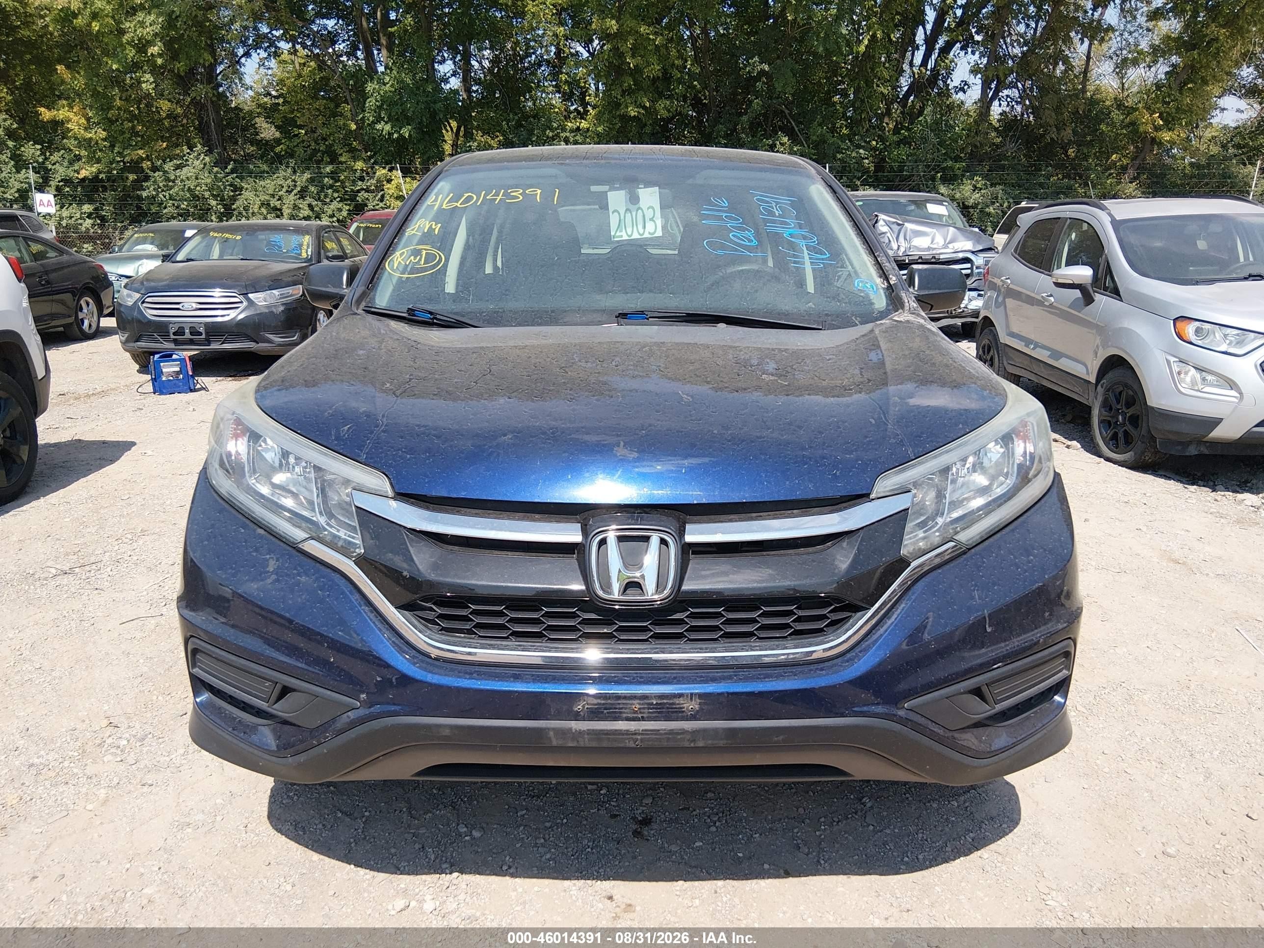2015 Honda Cr-v Lx Dark Blue vin: 2HKRM4H34FH622100