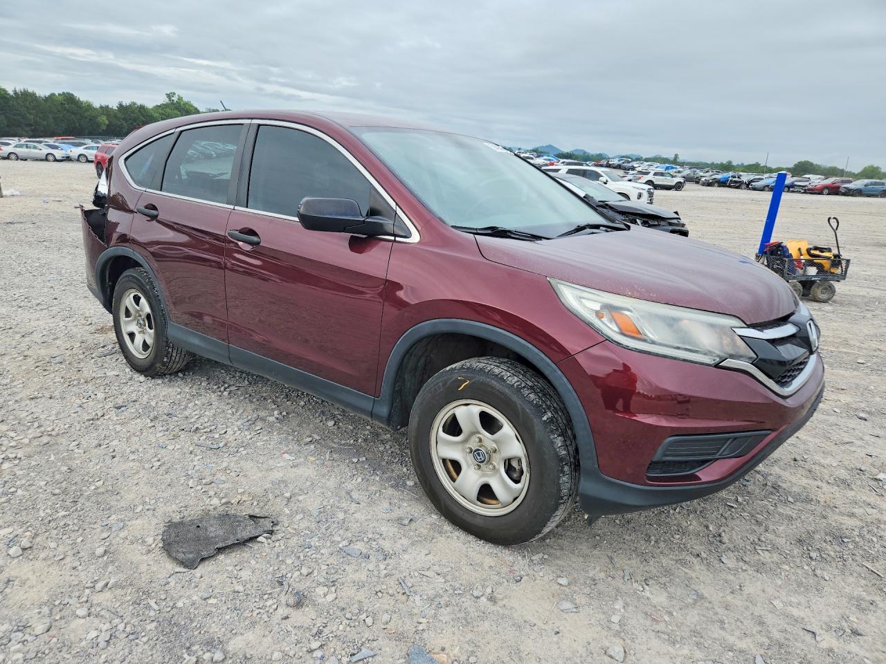 2015 Honda Cr-v Lx Burgundy vin: 2HKRM4H34FH625109