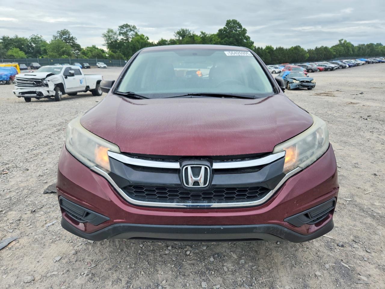 2015 Honda Cr-v Lx Burgundy vin: 2HKRM4H34FH625109