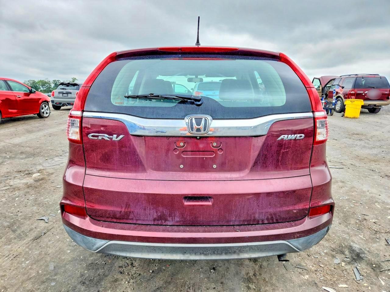2015 Honda Cr-v Lx Red vin: 2HKRM4H34FH689960