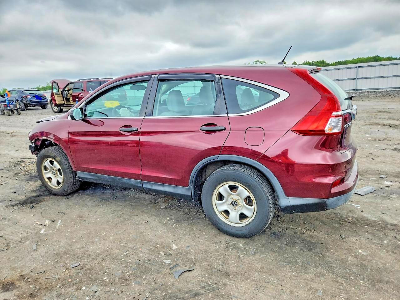 2015 Honda Cr-v Lx Red vin: 2HKRM4H34FH689960