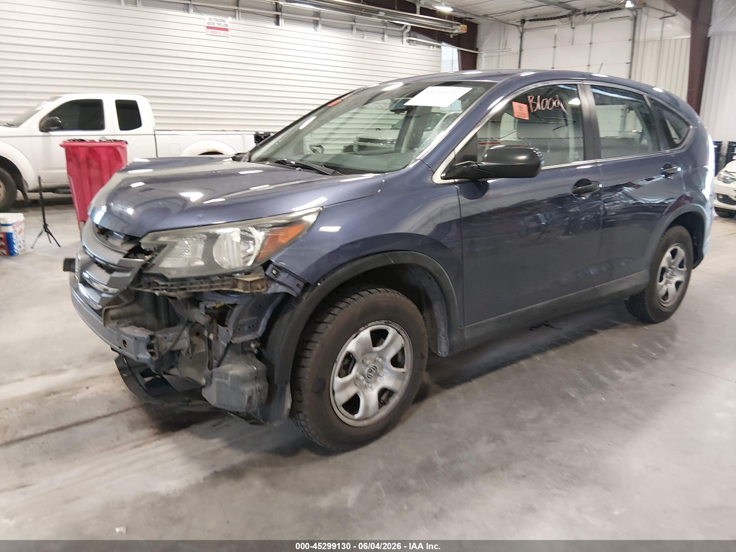 2013 Honda Cr-v Lx Blue vin: 2HKRM4H35DH693934