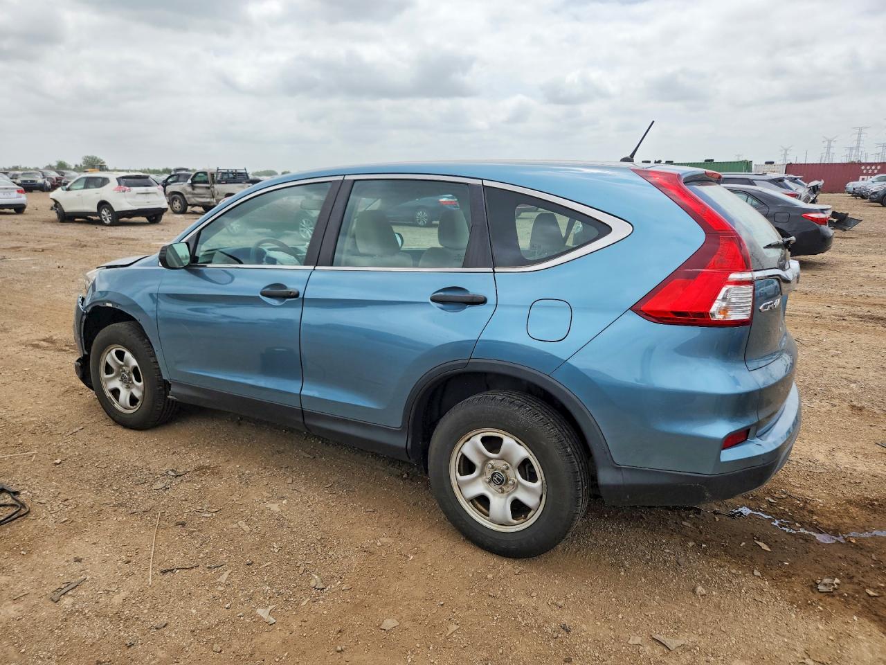 2015 Honda Cr-v Lx Blue vin: 2HKRM4H35FH602308