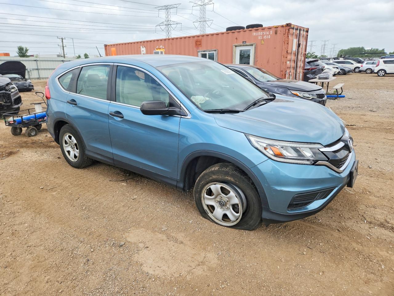 2015 Honda Cr-v Lx Blue vin: 2HKRM4H35FH602308